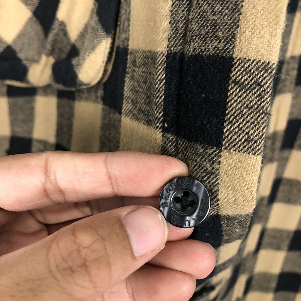 Japanese Brand Bear Sports USA Vintage Checkered Flannel Size US M / EU 48-50 / 2 - 17 Thumbnail