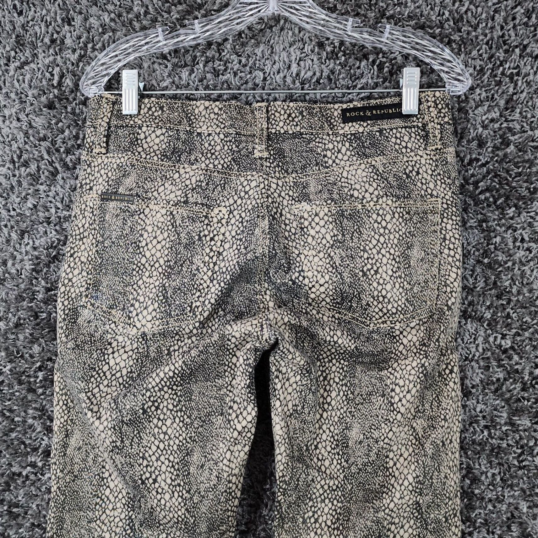 Vintage Rock & Republic Women's Beige Animal Print Chino Pants Size 10 Size 32" / US 10 / IT 46 - 7 Thumbnail