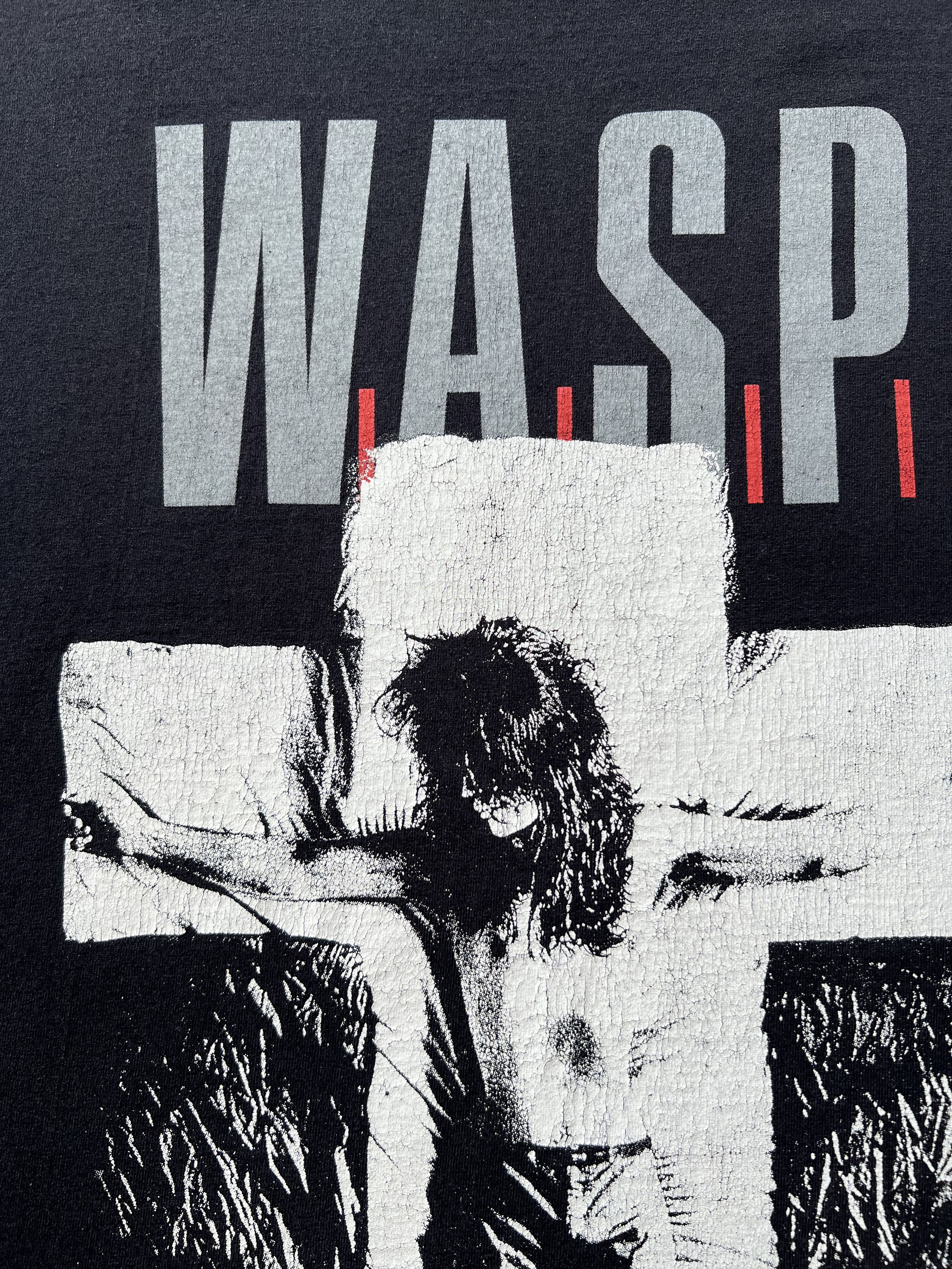 Band Tees Vintage 2000s W.A.S.P. WASP Jesus Heavy Metal Band T-shirt Size US M / EU 48-50 / 2 - 4 Thumbnail