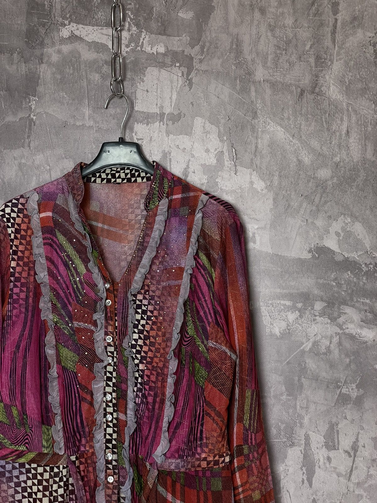 Affliction × Hysteric Glamour Y2K Archival jpg overprint patchwork japan style shirt Size M / US 6-8 / IT 42-44 - 3 Thumbnail