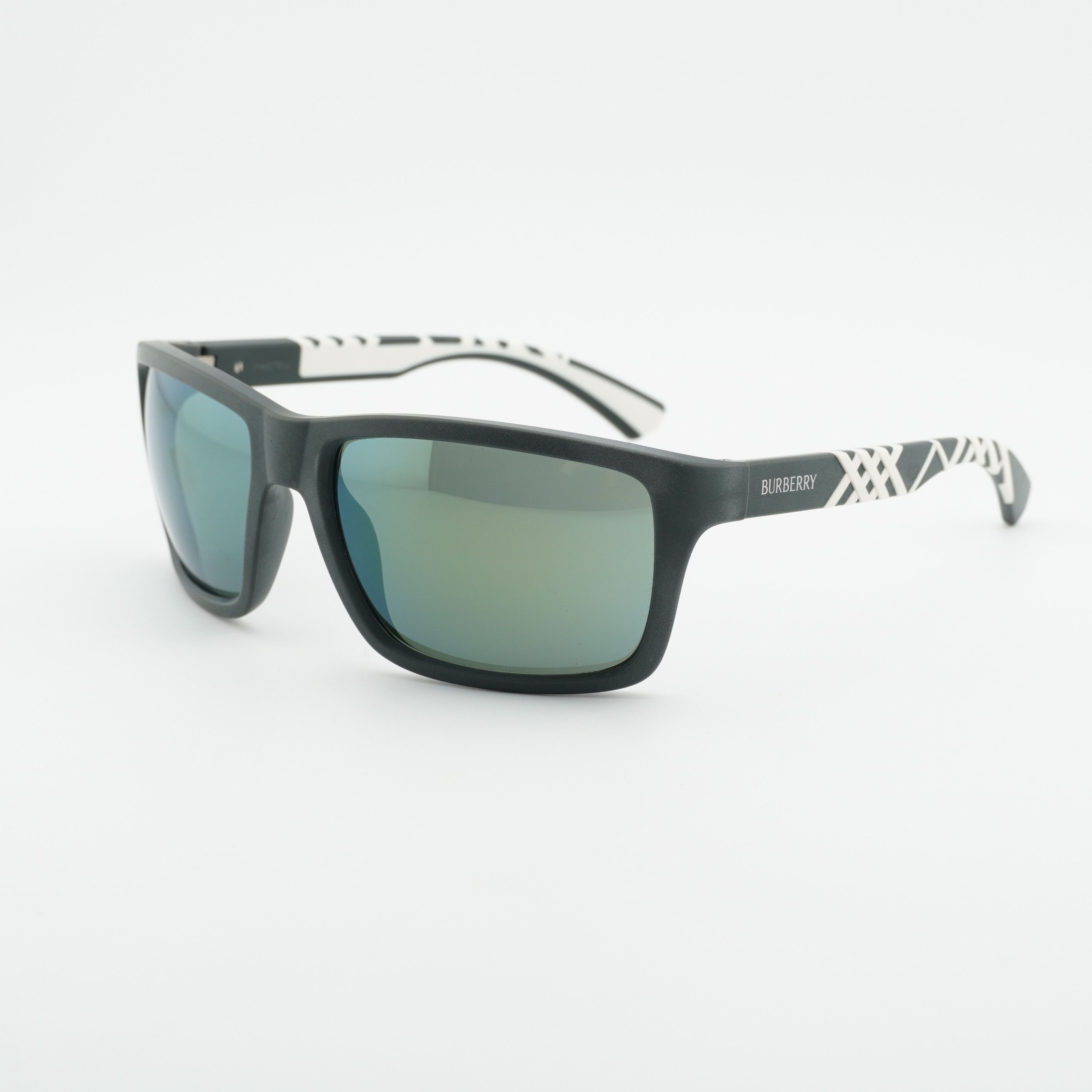 Burberry BE4483 42326R Sunglasses Green/White Rectangle Fram
