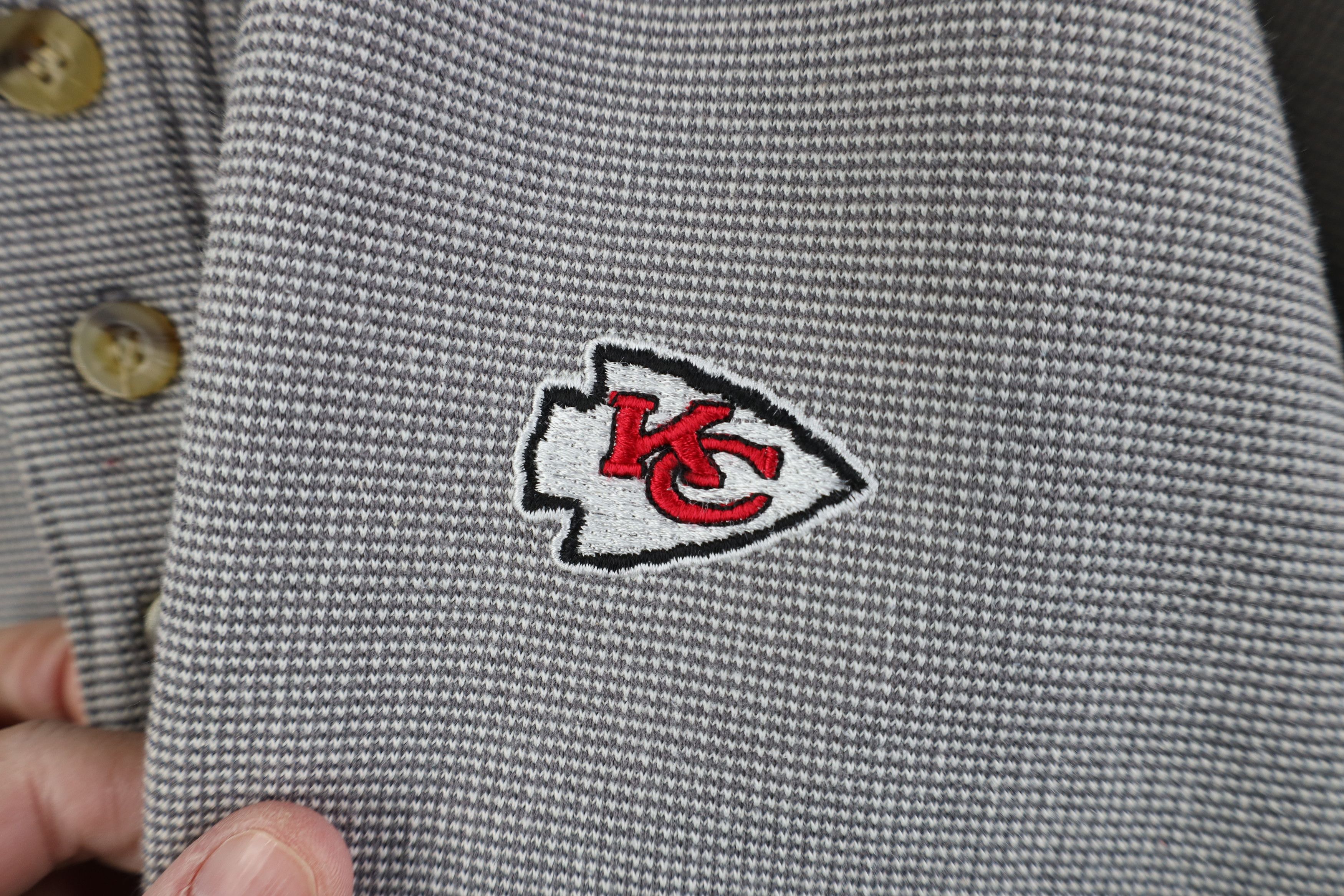 Vintage Vintage 90s Kansas City Chiefs Football Henley Sweatshirt Size US XL / EU 56 / 4 - 4 Thumbnail