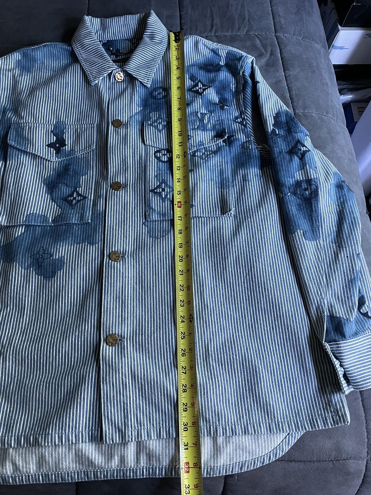 Louis Vuitton Louis Vuitton Monogram Watercolor Workwear Denim Jacket Size US XXL / EU 58 / 5 - 9 Thumbnail