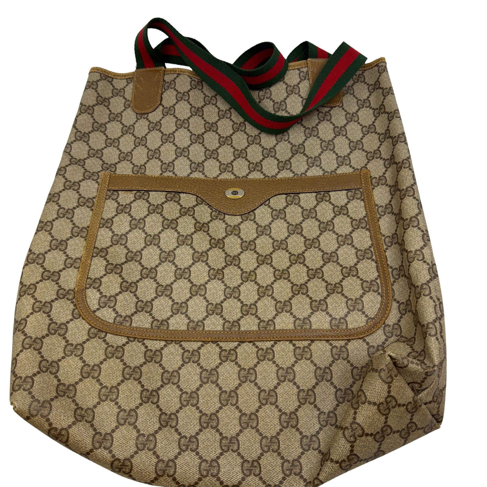 Gucci Gucci Vintage Tote Bag Beige GG Supreme Canvas Size ONE SIZE - 1 Thumbnail