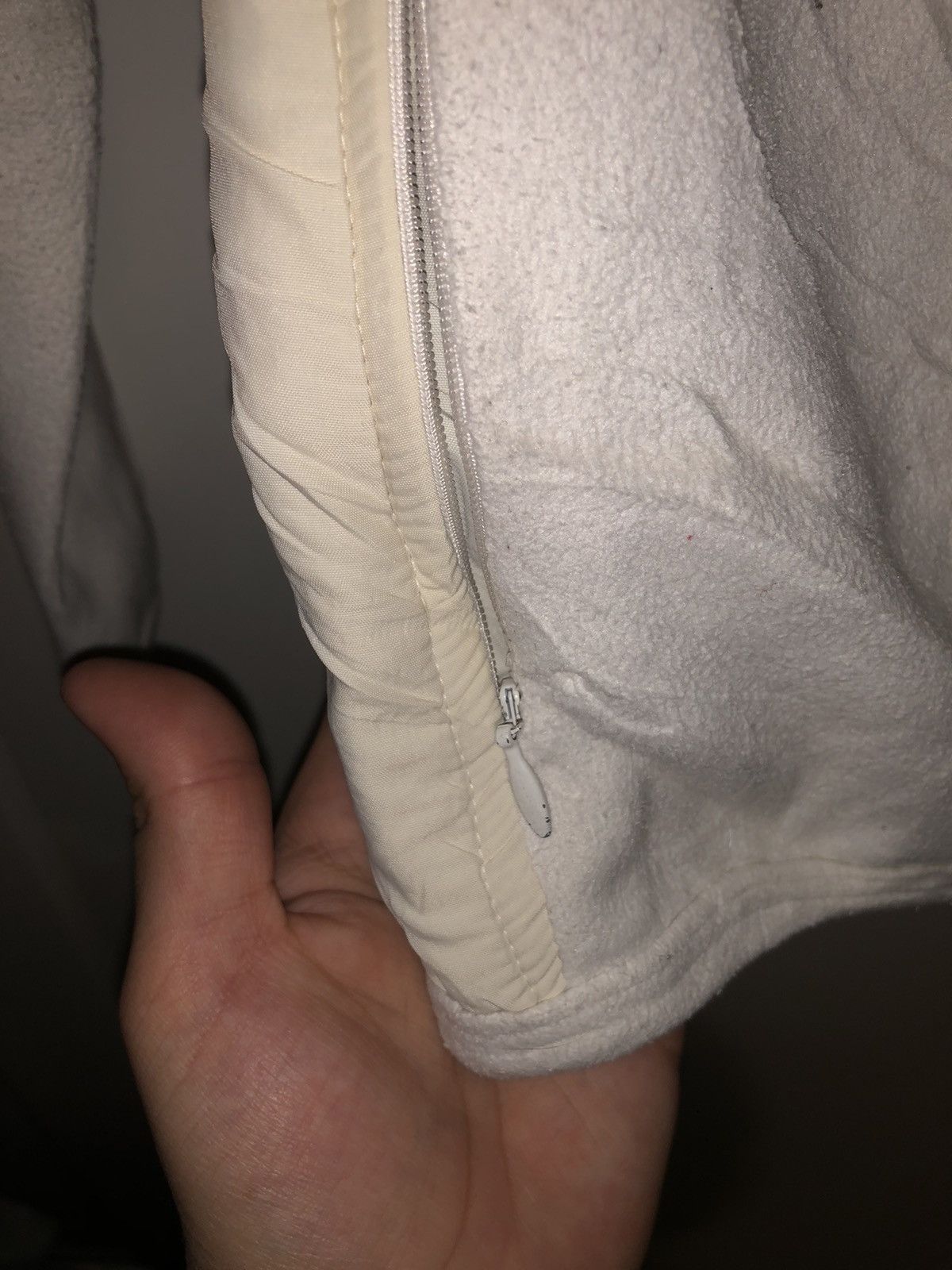 Lacoste × Vintage White and cream vintage retro Lacoste Fleece Jacket Size S / US 4 / IT 40 - 5 Thumbnail