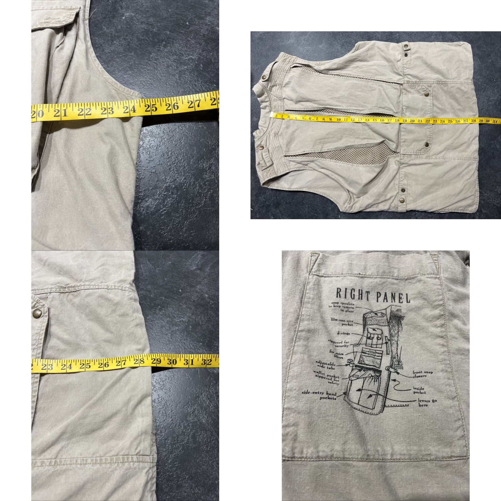 Banana Republic VINTAGE Banana Republic Vest Utility Safari Hunting Fishing Khaki Vest Mens L Beige Cotton Lining Fish Theme Size US L / EU 52-54 / 3 - 8 Thumbnail