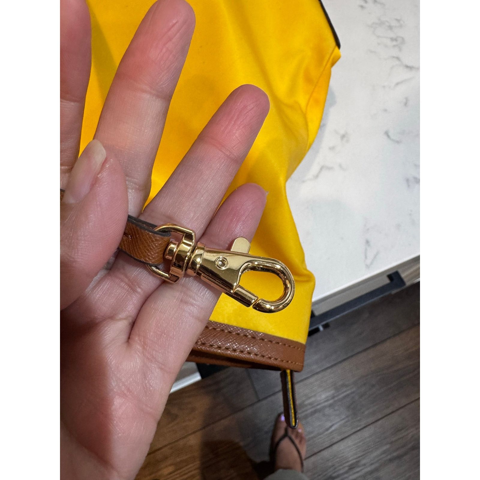 Michael Kors Michael Kors bright yellow Kempton nylon tote leather straps Size ONE SIZE - 17 Thumbnail