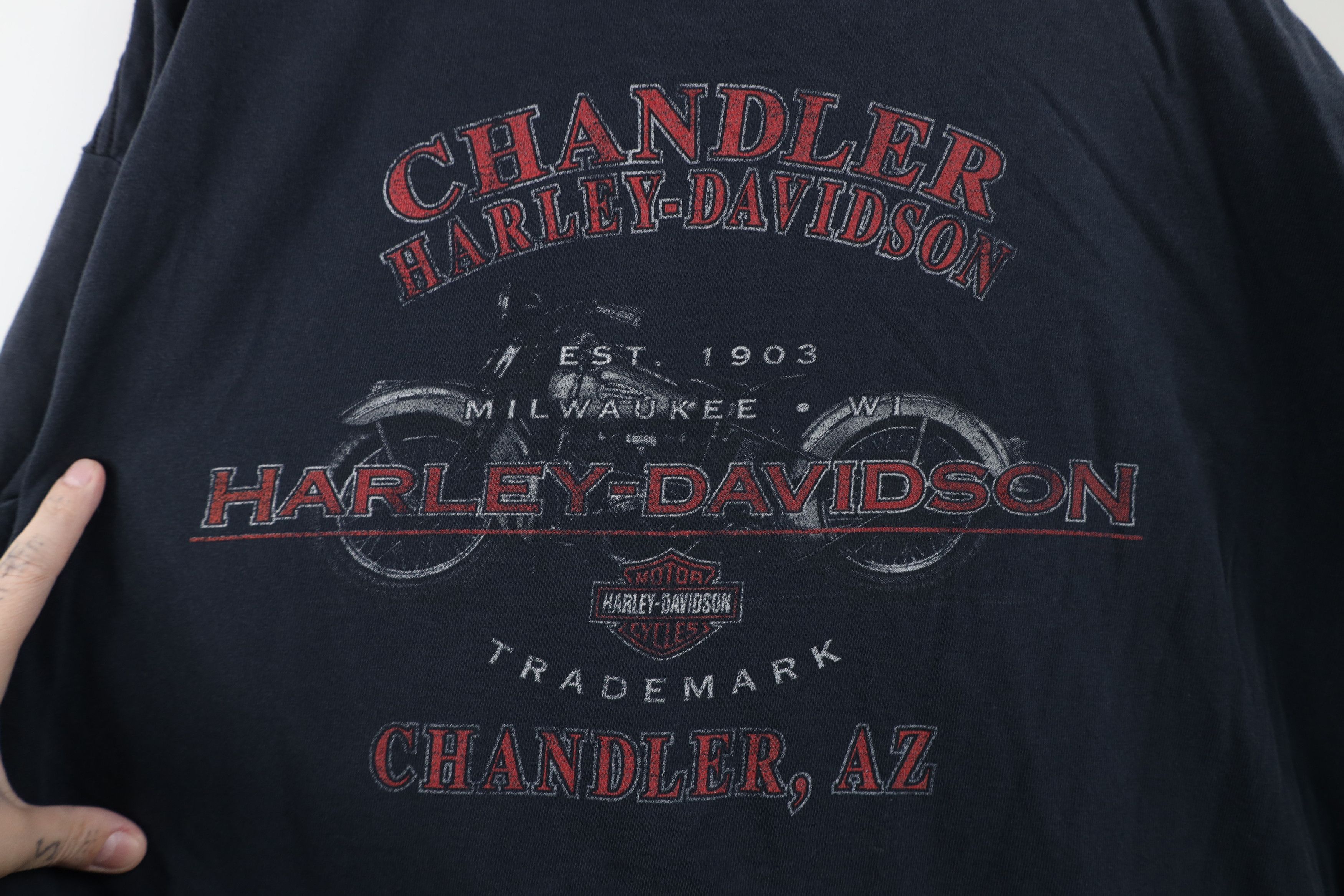 Harley Davidson Vintage Y2K 2004 Harley Davidson Tribal Fire Flames T-Shirt Size US XL / EU 56 / 4 - 11 Thumbnail