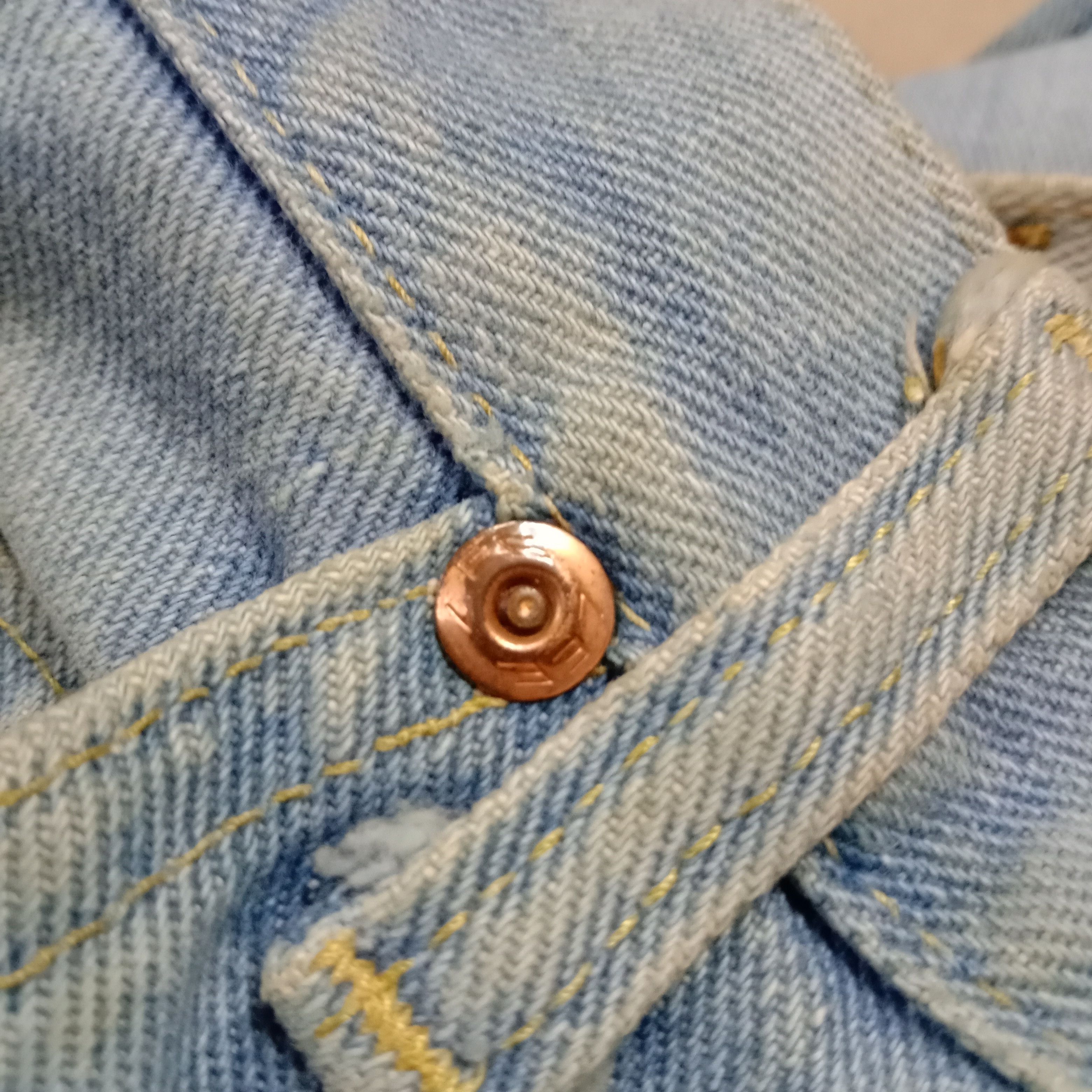 Lee 🇺🇸 Vintage Late 70s Lee Distressed Denim Pant Size US 32 / EU 48 - 8 Thumbnail