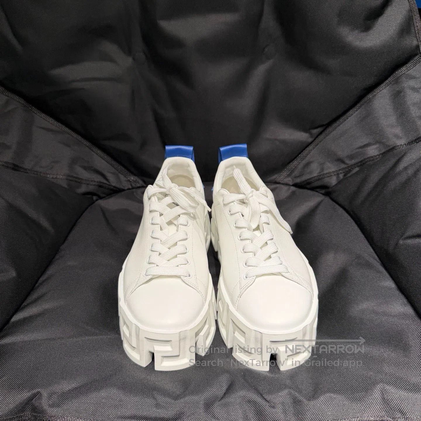 Versace Versace Greca Men's Platform White Blue Tail. Size US 10 / EU 43 - 3 Thumbnail