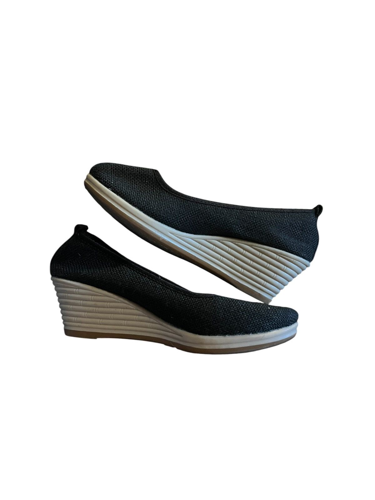 Other Black Closed Toe Canvas Wedges Shoes Sz 41, US 10 Espadrille Size US 10 / IT 40 - 1 Thumbnail