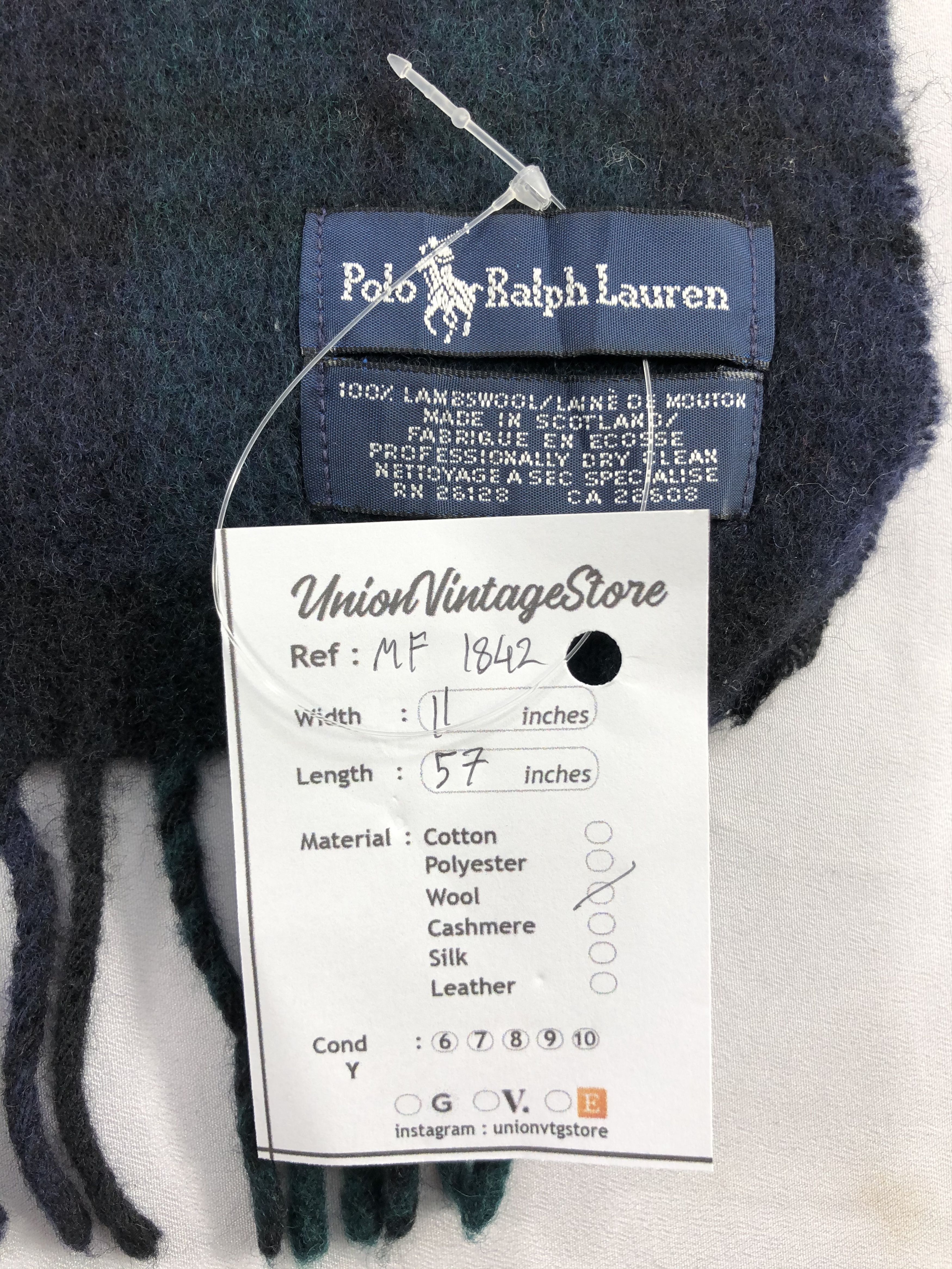 Polo Ralph Lauren Vintage Polo Ralph Lauren Scarf/Muffler/Neckwear MF1842 Size ONE SIZE - 6 Thumbnail