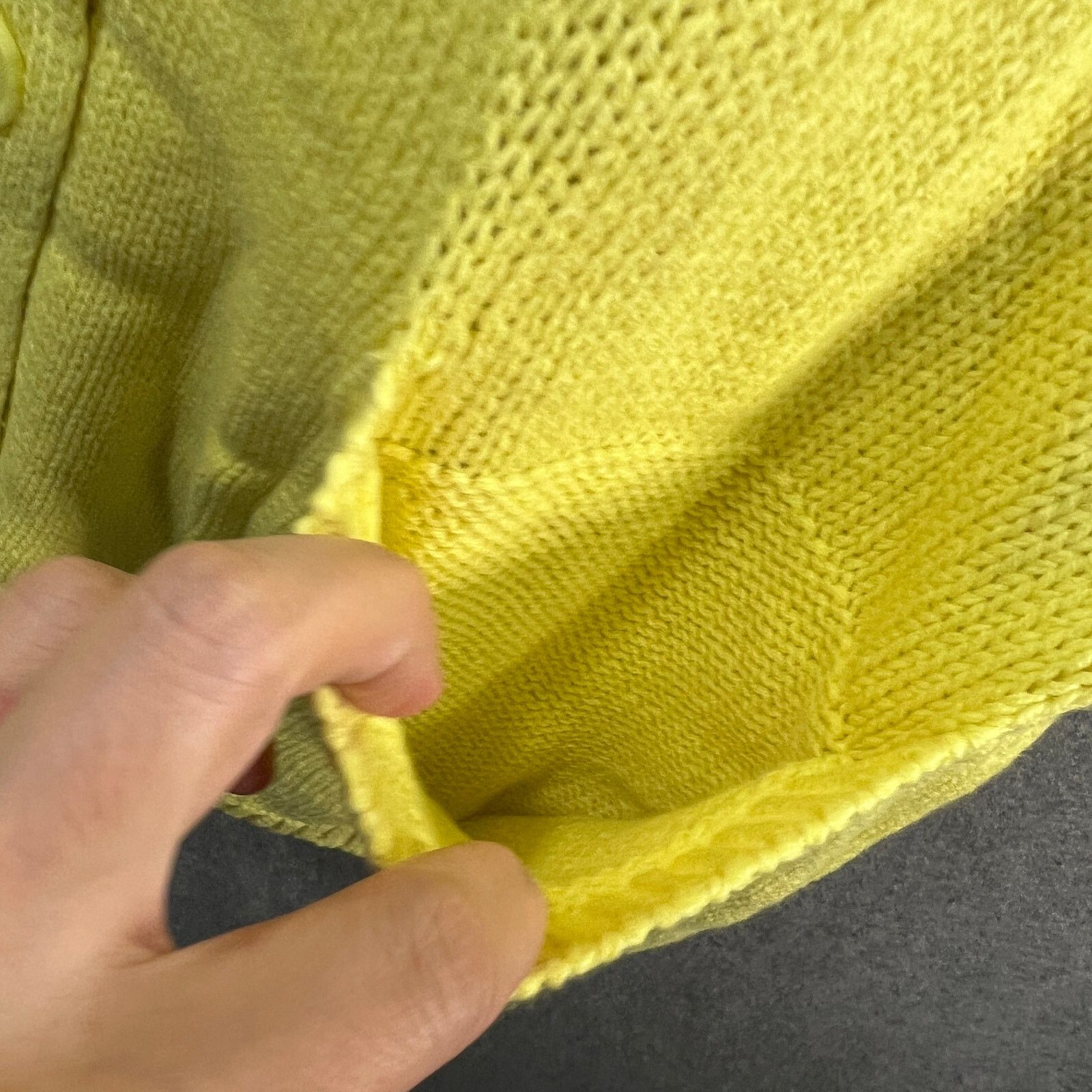 Other Girl With Curves Button-Front V-Neck Cardigan Lemon Size L / US 10 / IT 46 - 7 Thumbnail