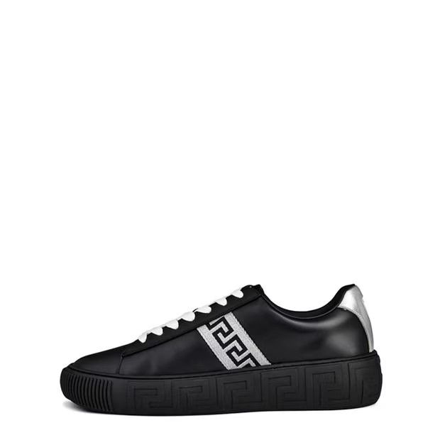 Versace o1g2r1mq0824 Greca Trainers in Black & Silver Size US 8 / EU 41 - 2 Thumbnail