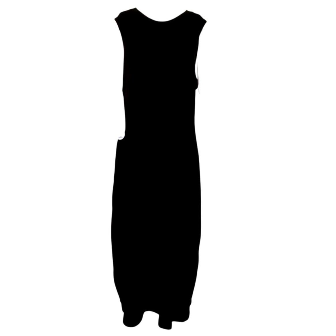 Other Tried & True Black Cotton Slub Tank Dress Large 14-16 NWT Size L / US 10 / IT 46 - 2 Thumbnail