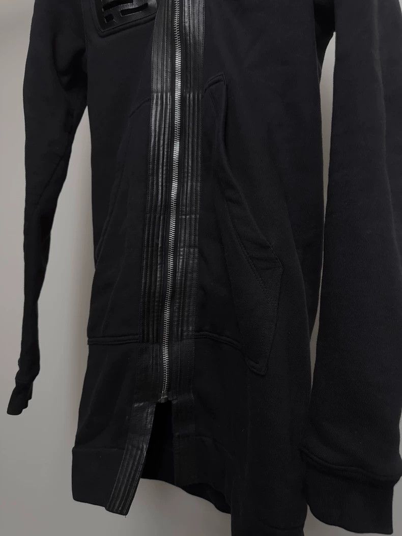 Rick Owens Rick Owens Dark black sheepskin paneled cut-out long zip h Size US XS / EU 42 / 0 - 6 Thumbnail