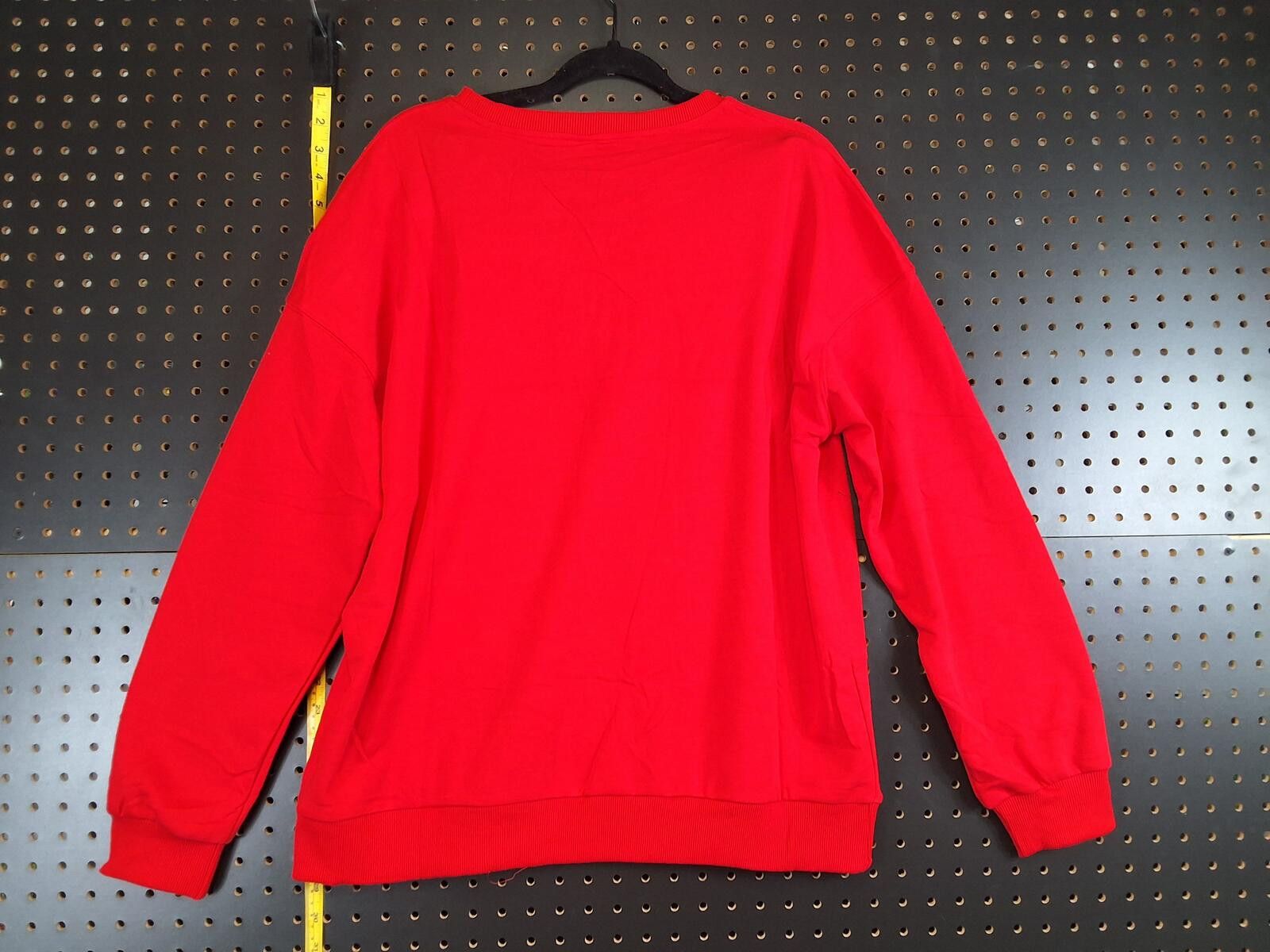 Unknown London Vibrant Red XL Sweater with Fun Graphic - Cozy & Stylish! Size XL / US 12-14 / IT 48-50 - 3 Thumbnail
