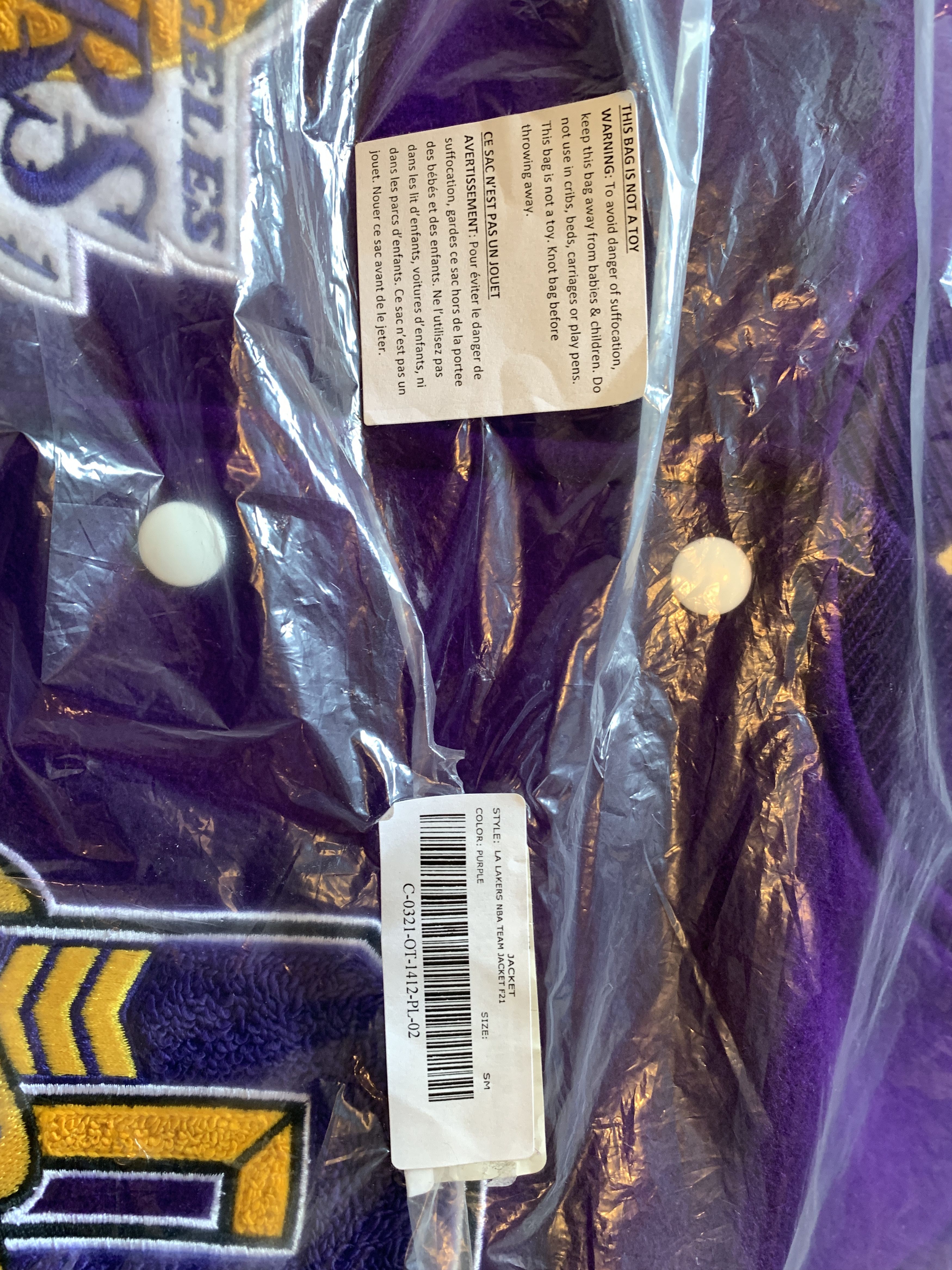 Drake OVO X NBA LAKERS VARSITY JACKET Size US S / EU 44-46 / 1 - 12 Thumbnail