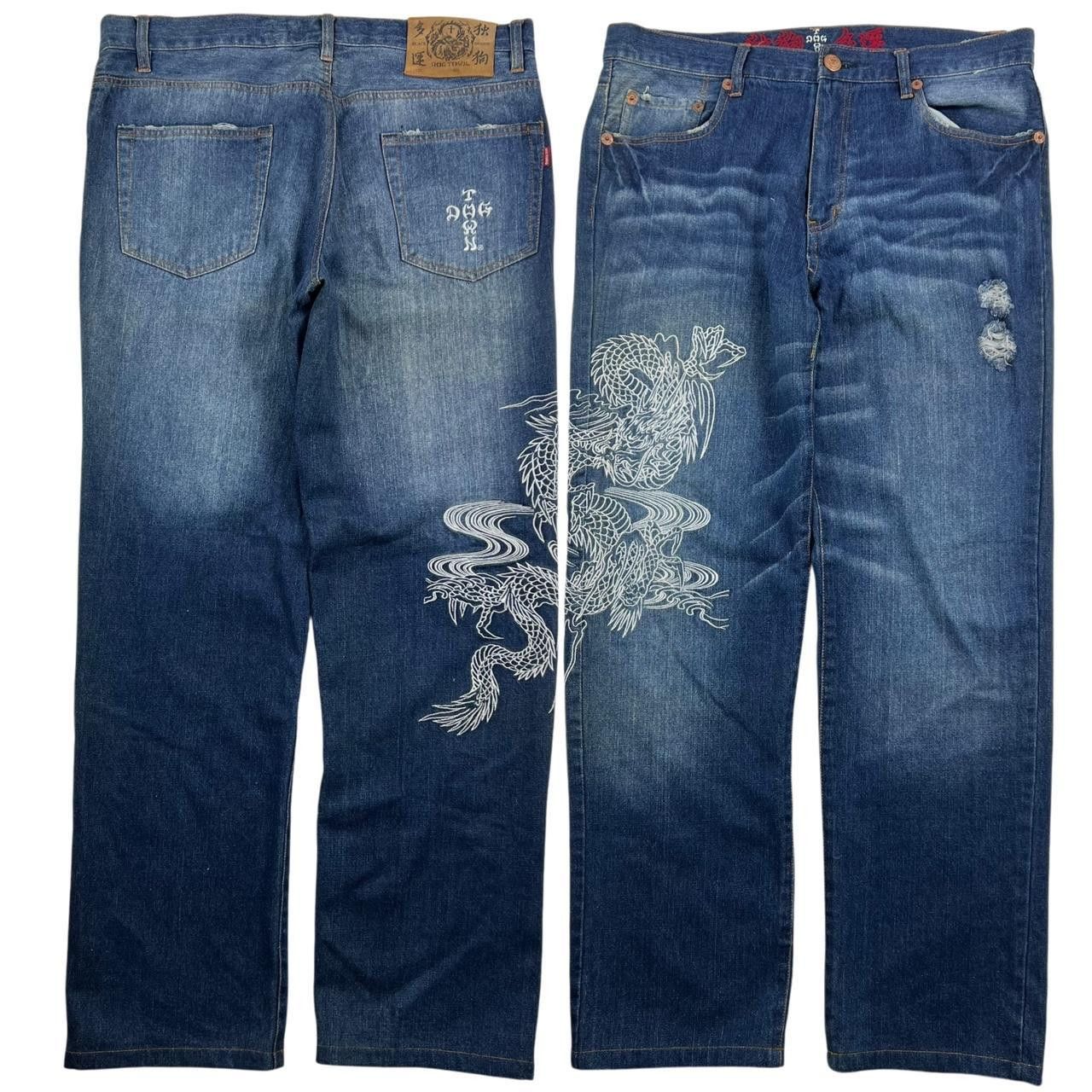 Dogtown Vintage Embroidered Dragon Dog Town Japanese Jeans Waist 36 Size US 36 / EU 52 - 1 Thumbnail