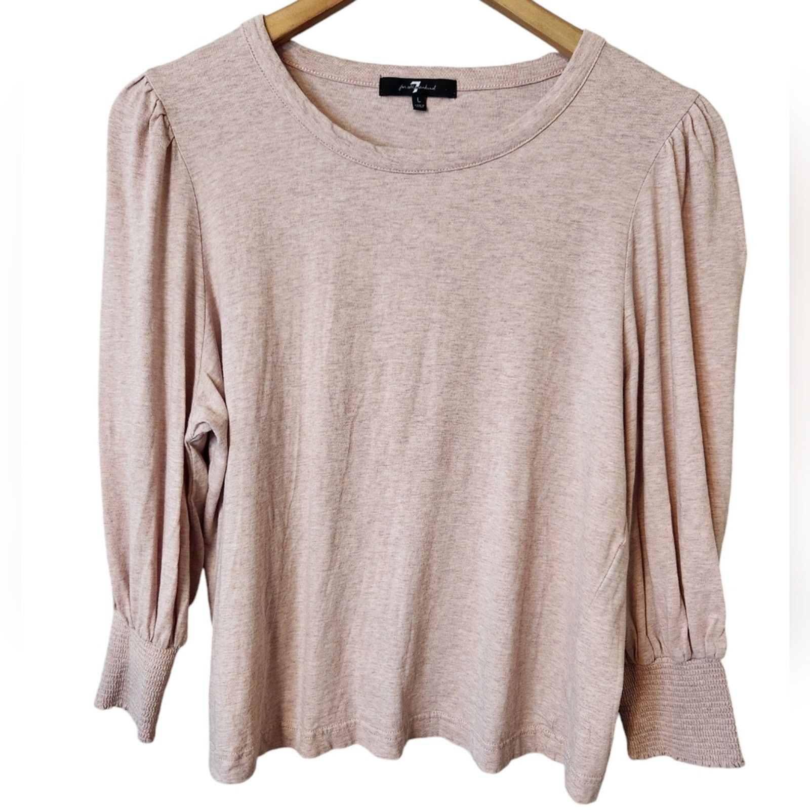 7 For All Mankind 7 For All Mankind Poof Puff Sleeve boxy top Large Size L / US 10 / IT 46 - 1 Thumbnail