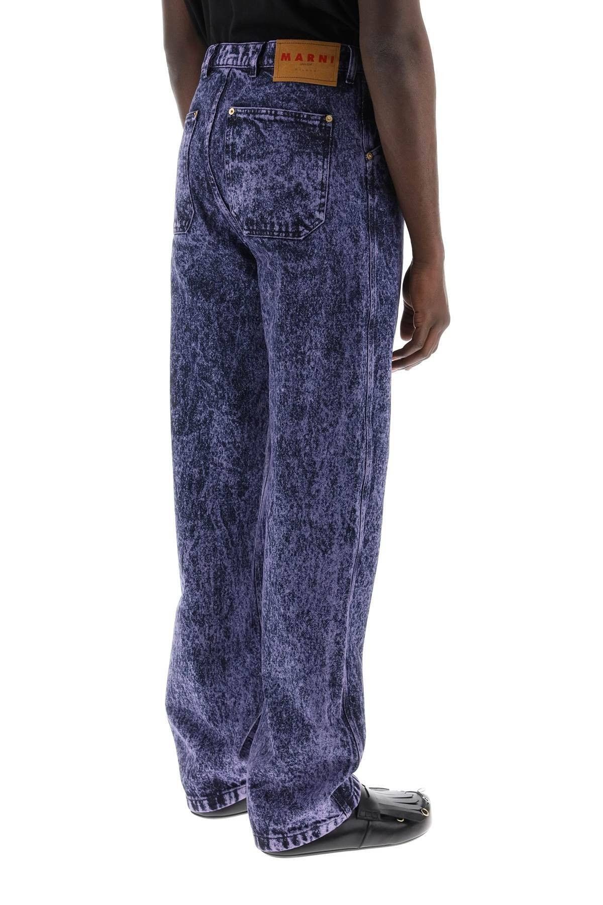 Marni o1w1db10125 Marble Dyed Denim Jeans in Blue Size US 38 / EU 54 - 4 Thumbnail