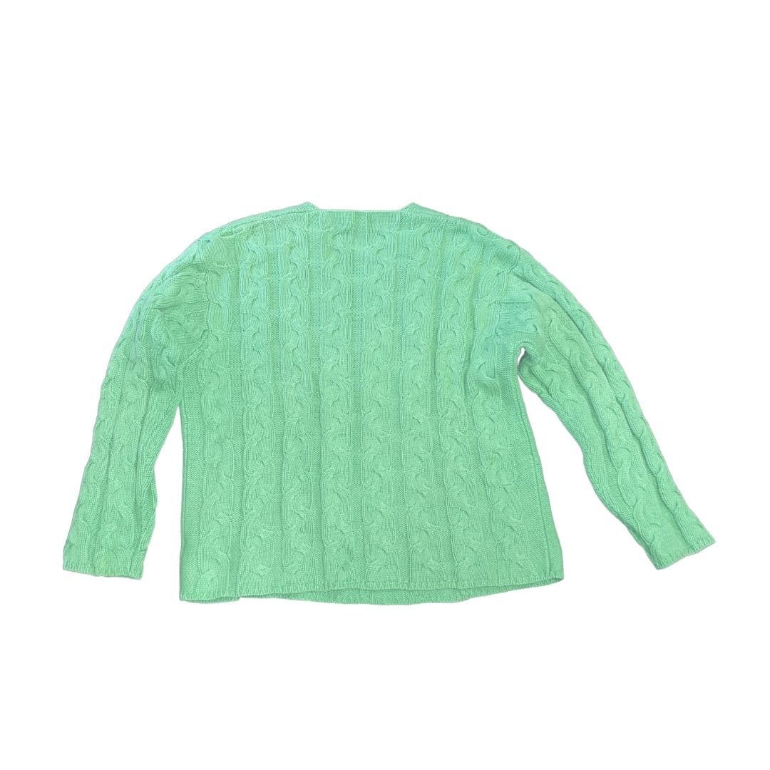 Eddie Bauer Cable Knit Green Pullover Sweater Medium 90s Vintage Casual Size M / US 6-8 / IT 42-44 - 2 Thumbnail