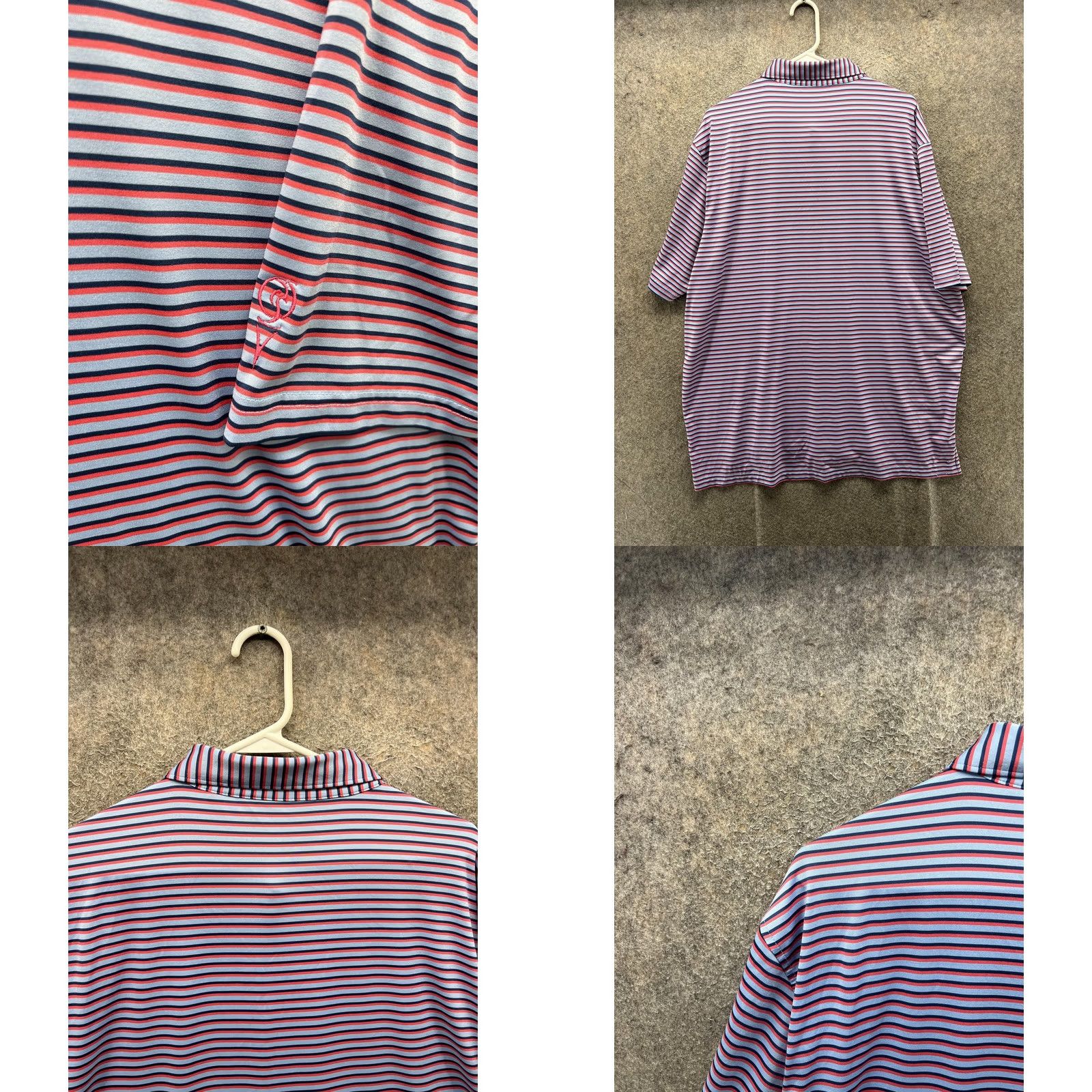 Vintage Turtleson Polo Shirt Mens XL Blue Stripe Golf Lightweight Short Sleeve Casual Size US XL / EU 56 / 4 - 8 Thumbnail