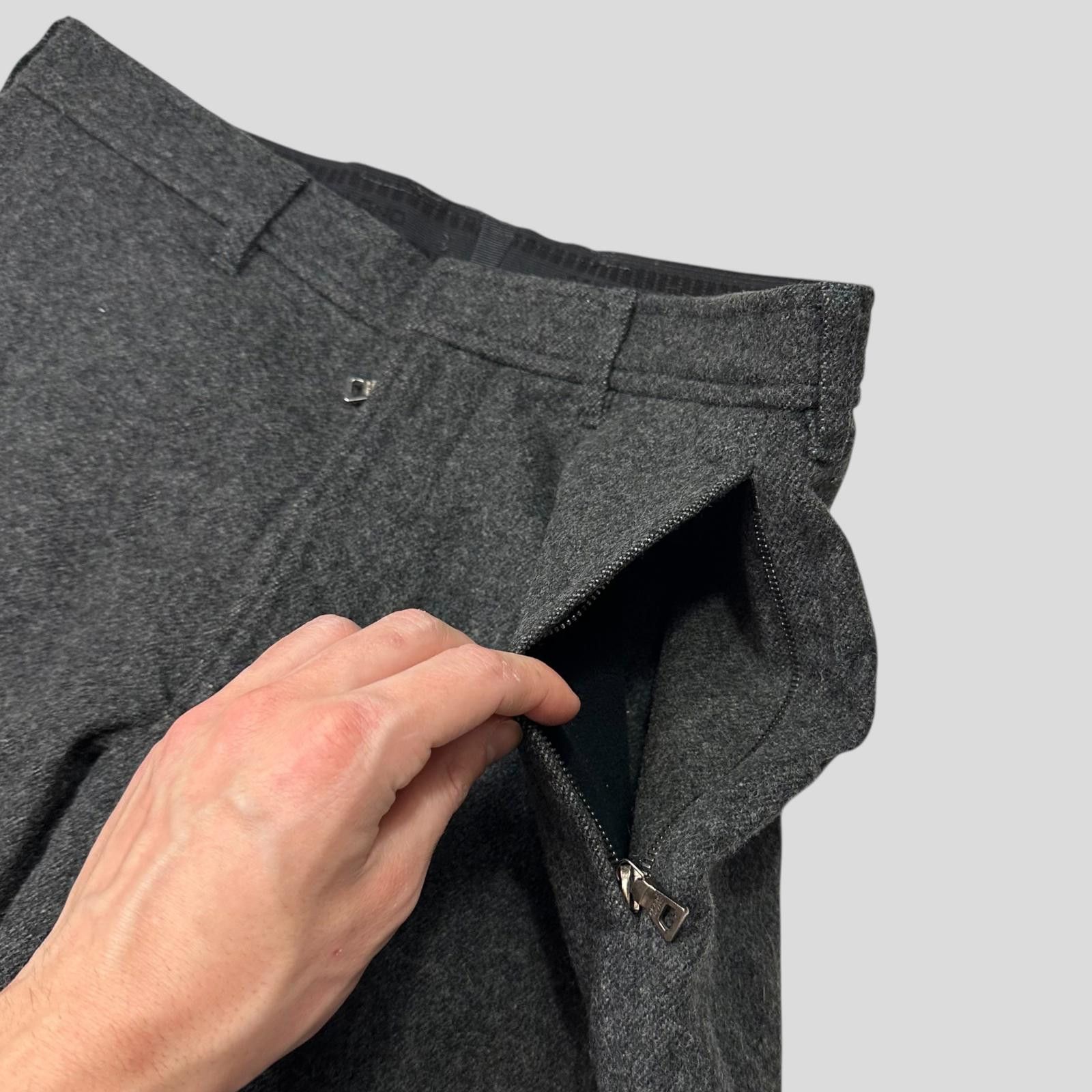 Prada Prada Sport AW99 Heavy Wool Baggy Work Trousers - IT50 Size US 32 / EU 48 - 4 Thumbnail
