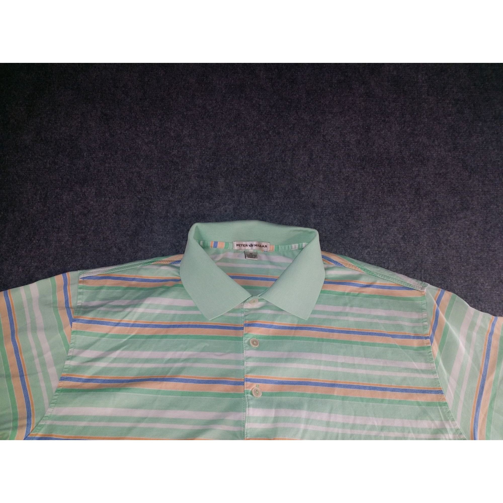 Peter Millar Peter Millar Polo Men Sz M Striped Cotton Golf Casual Sports Size US M / EU 48-50 / 2 - 3 Thumbnail