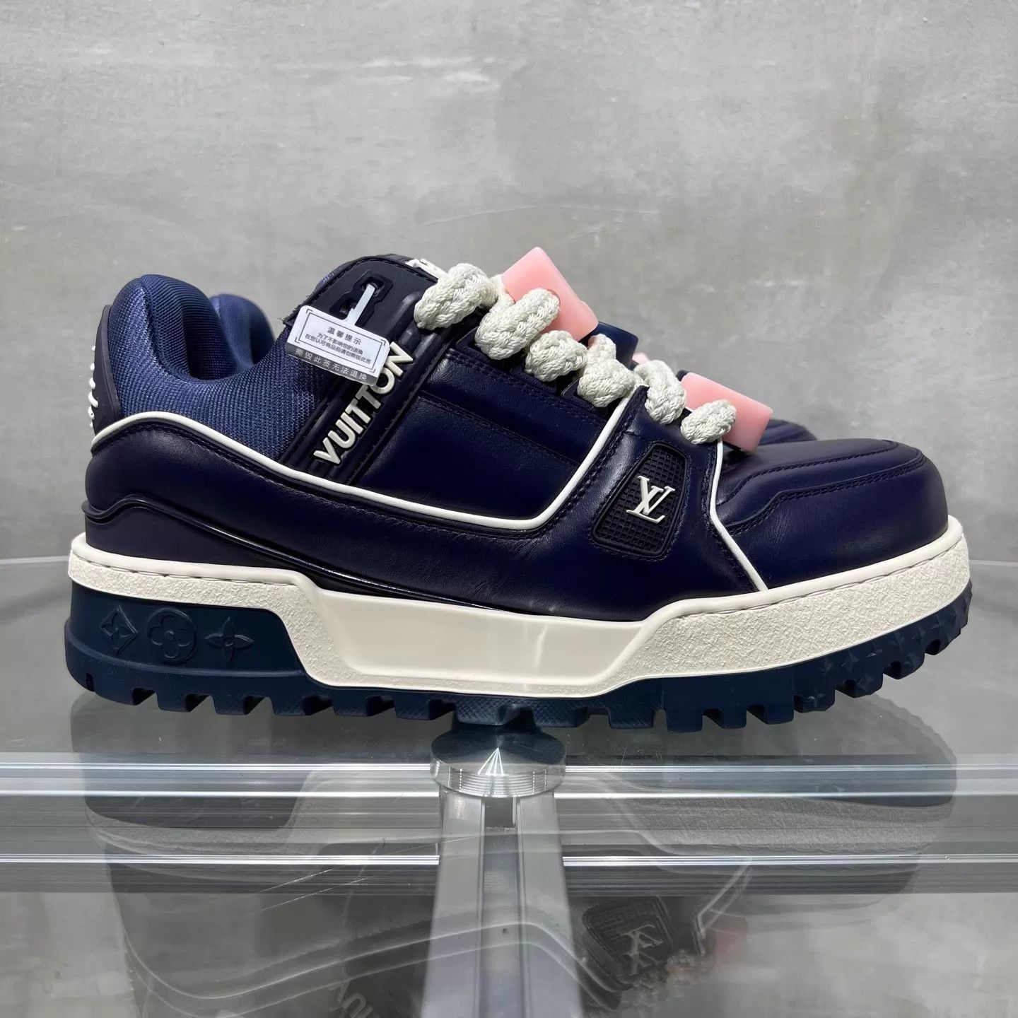 Louis Vuitton LV Trainer maxi Valentine's Day Blue Pudgy UK6 40 Size US 7 / EU 40 - 4 Thumbnail