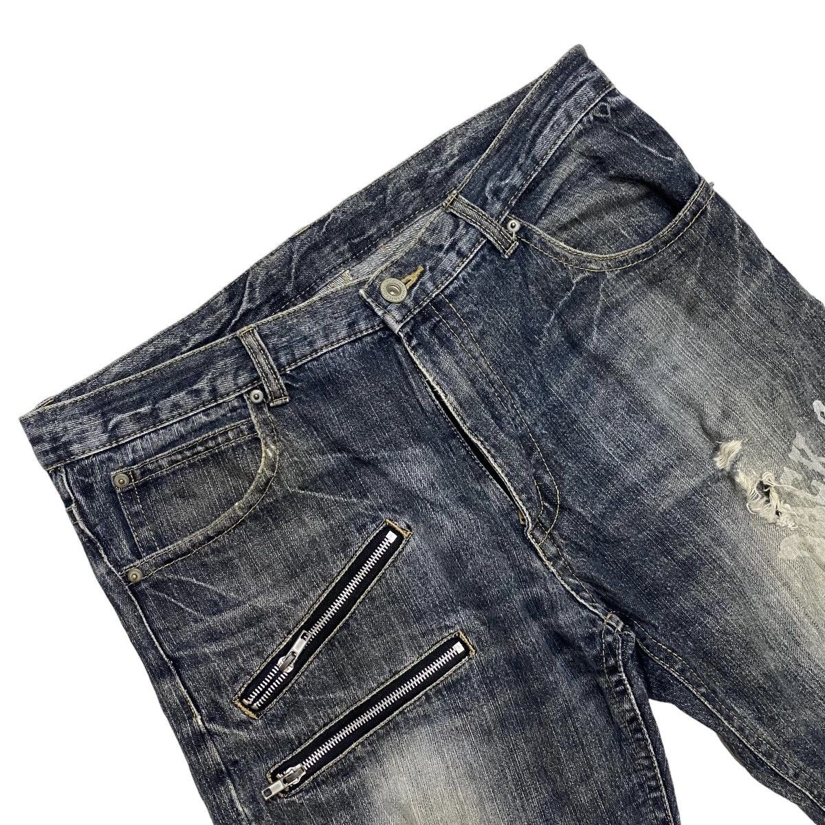 Japanese Brand × Vintage VINTAGE BONDAGE PUNK DISTRESSED DENIM PANT Size US 36 / EU 52 - 5 Thumbnail