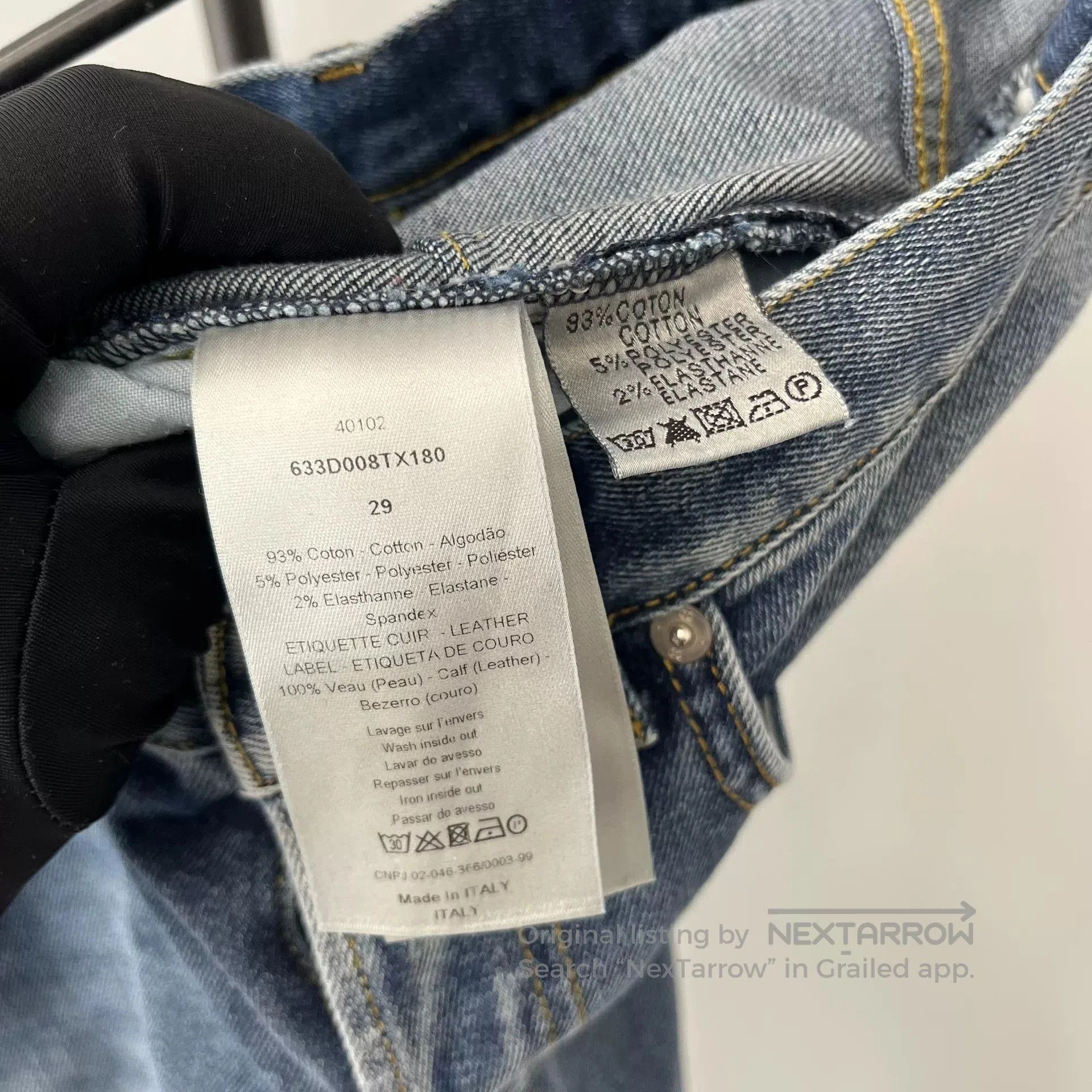 Dior Dior Classic Washed Blue Slim Jeans. Size US 29 - 5 Thumbnail