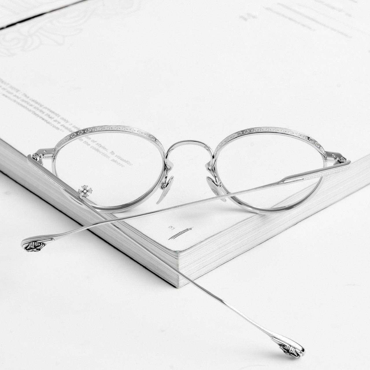 Chrome Hearts CHROME HEARTS THICK MATTE BLACK/SHINY SILVER GLASSES Size ONE SIZE - 7 Thumbnail