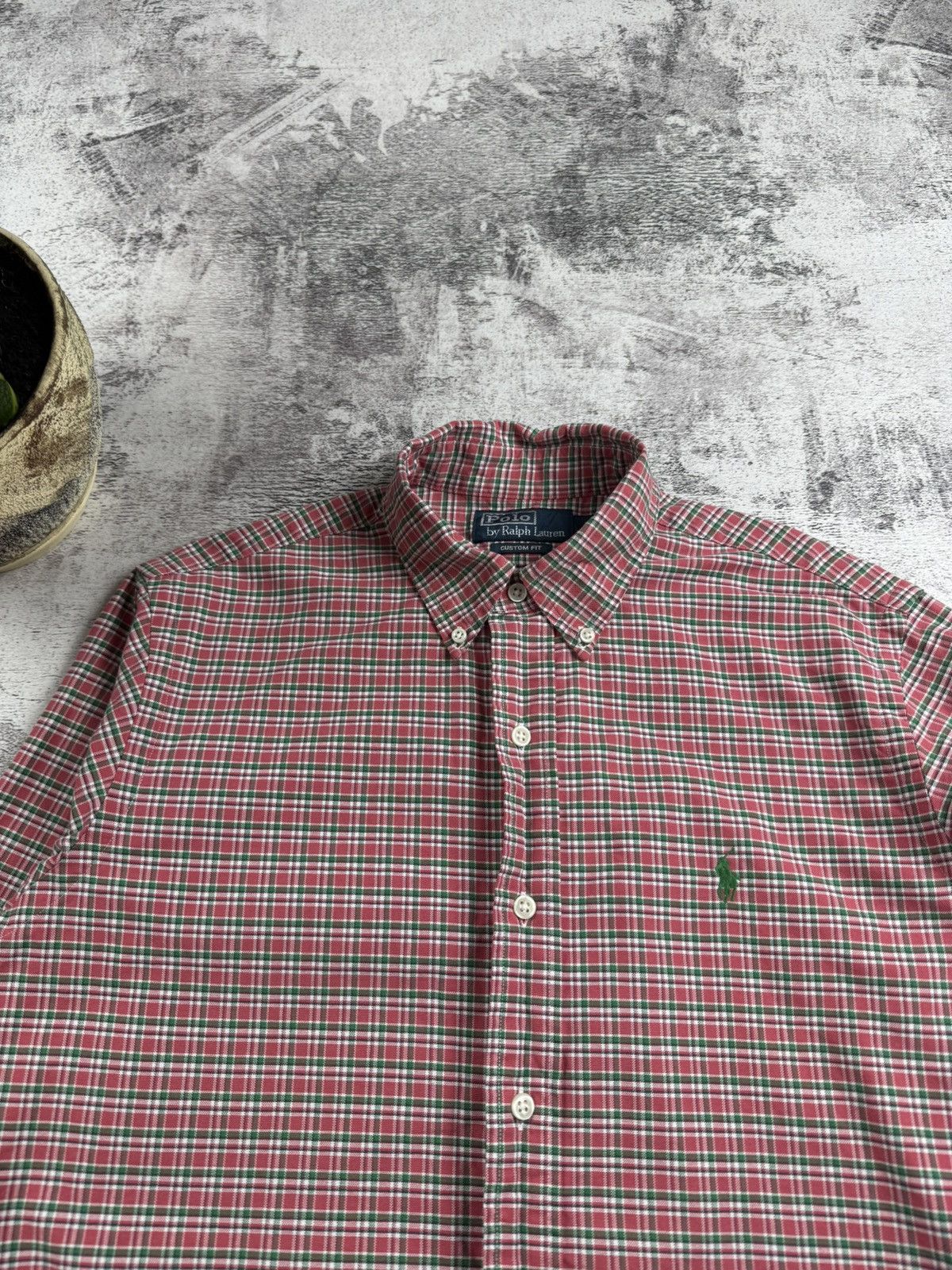 Polo Ralph Lauren Polo Ralph Lauren Custom Fit Plaid Medium Button Stretch Oxford LongSleeve Shirt Size US M / EU 48-50 / 2 - 7 Thumbnail