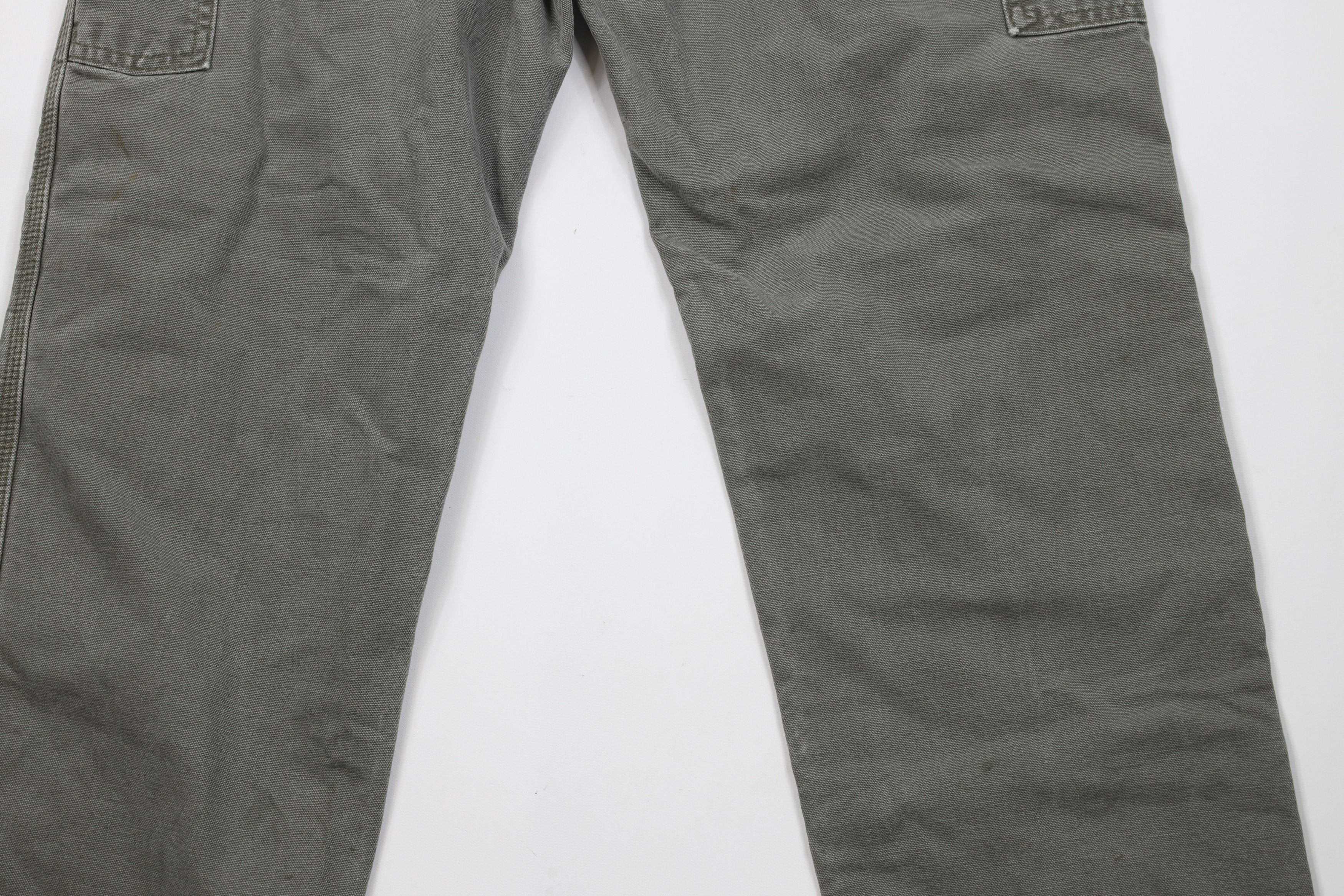 Carhartt × Vintage Vintage Carhartt Lined Wide Leg Dungaree Pants Moss Green Size US 32 / EU 48 - 11 Thumbnail