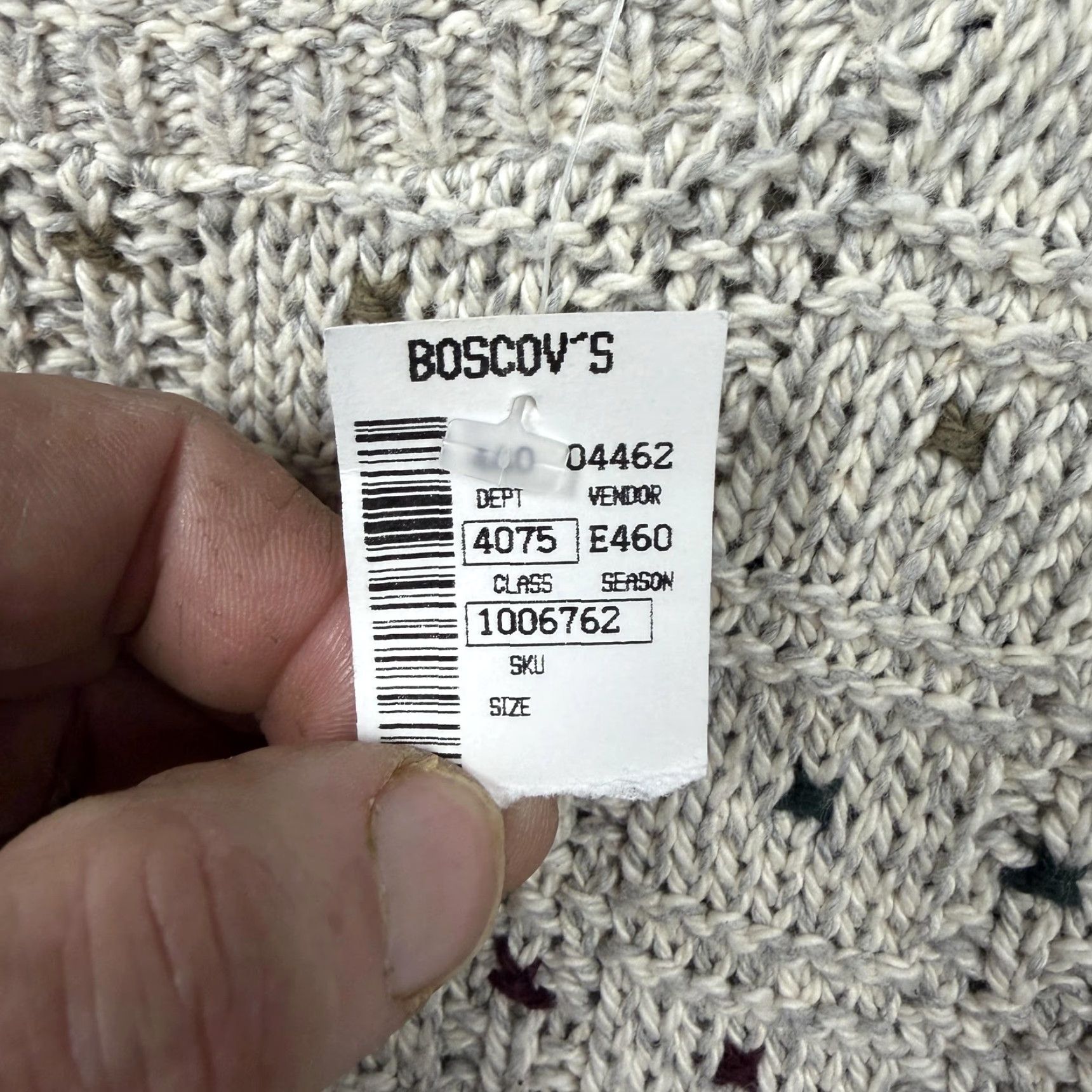 Vintage VINTAGE Peconic Bay Traders Sweater M Beige Geometric Chunky-Knit Heavyweight Mens Crew Neck Pullover, 100% Cotton, Winter, Casual Size US M / EU 48-50 / 2 - 4 Thumbnail