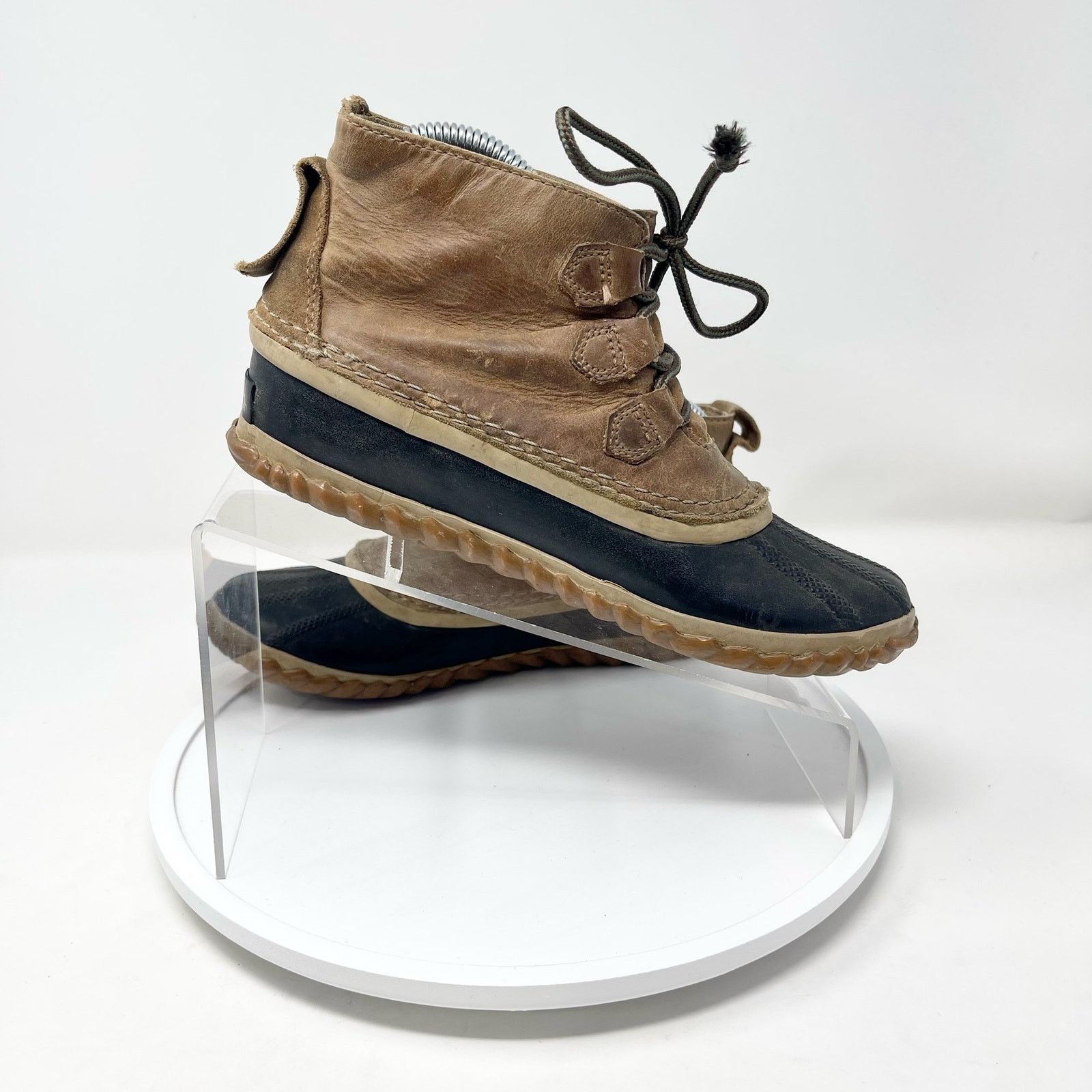 SOREL Sorel Out And About Brown Leather Ankle Winter Boots Size 5 Size US 5 / IT 35 - 3 Thumbnail