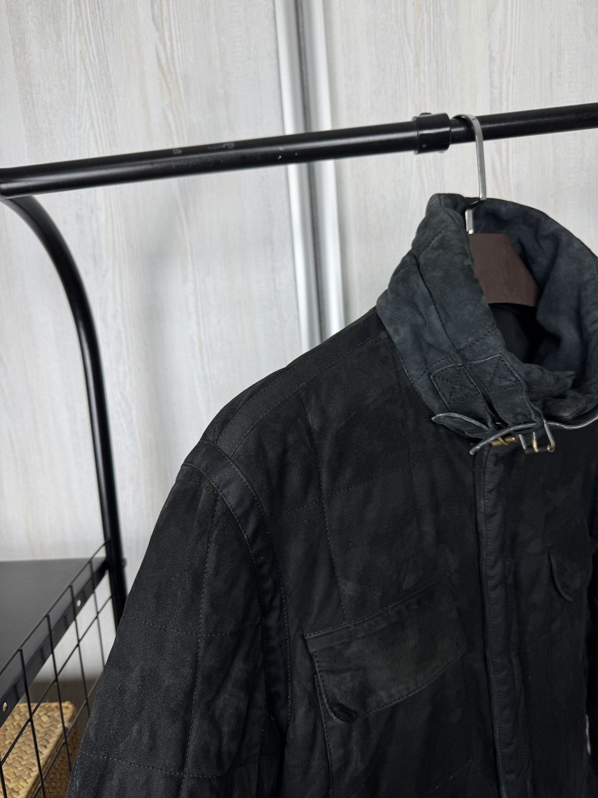 Yves Saint Laurent Yves Saint Laurent Rive Gauche leather suede biker jacket Size US L / EU 52-54 / 3 - 10 Thumbnail