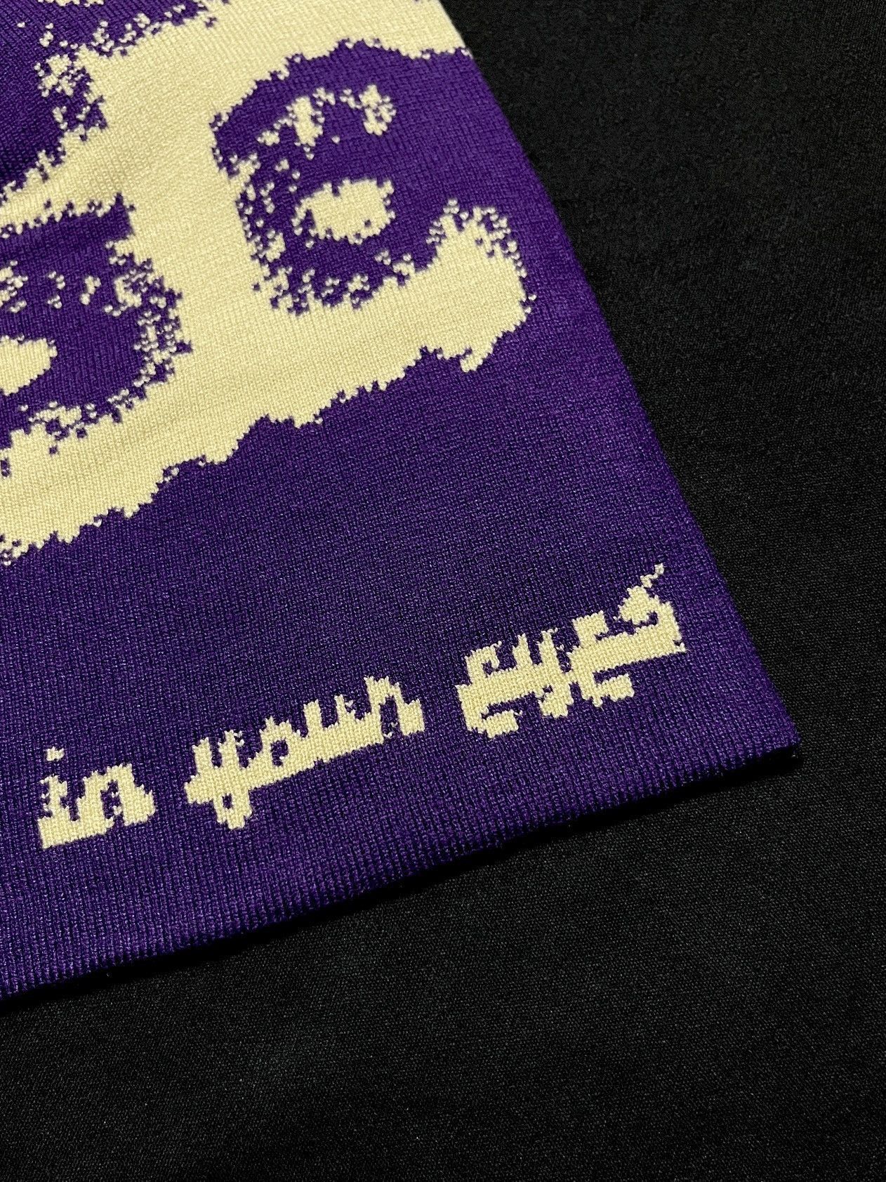Japanese Brand In Your Eyes Reversible Purple No Cuff Knit Beanie OS Size ONE SIZE - 2 Thumbnail