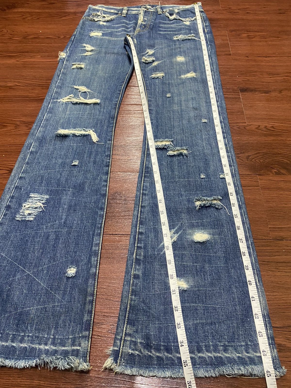 Earl Jeans Earl Jean Western Rare Distressed Seditionary Flare jeans Size US 32 / EU 48 - 20 Thumbnail