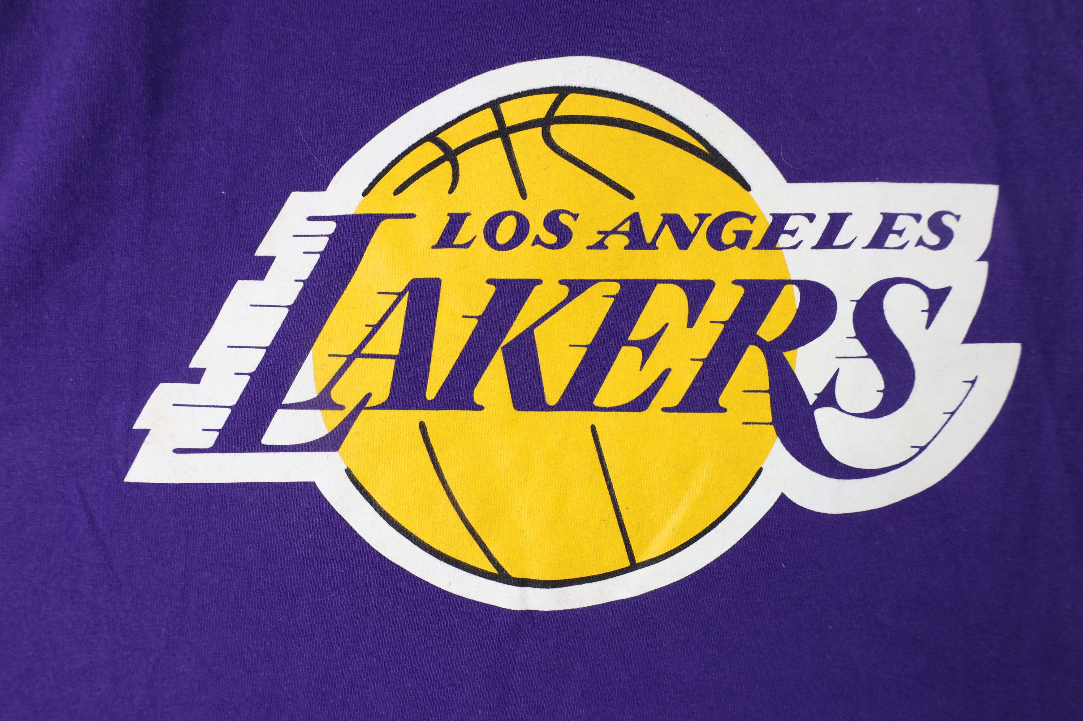 Adidas × Vintage Vintage Adidas Los Angeles Lakers Basketball T-Shirt Size US XXL / EU 58 / 5 - 4 Thumbnail