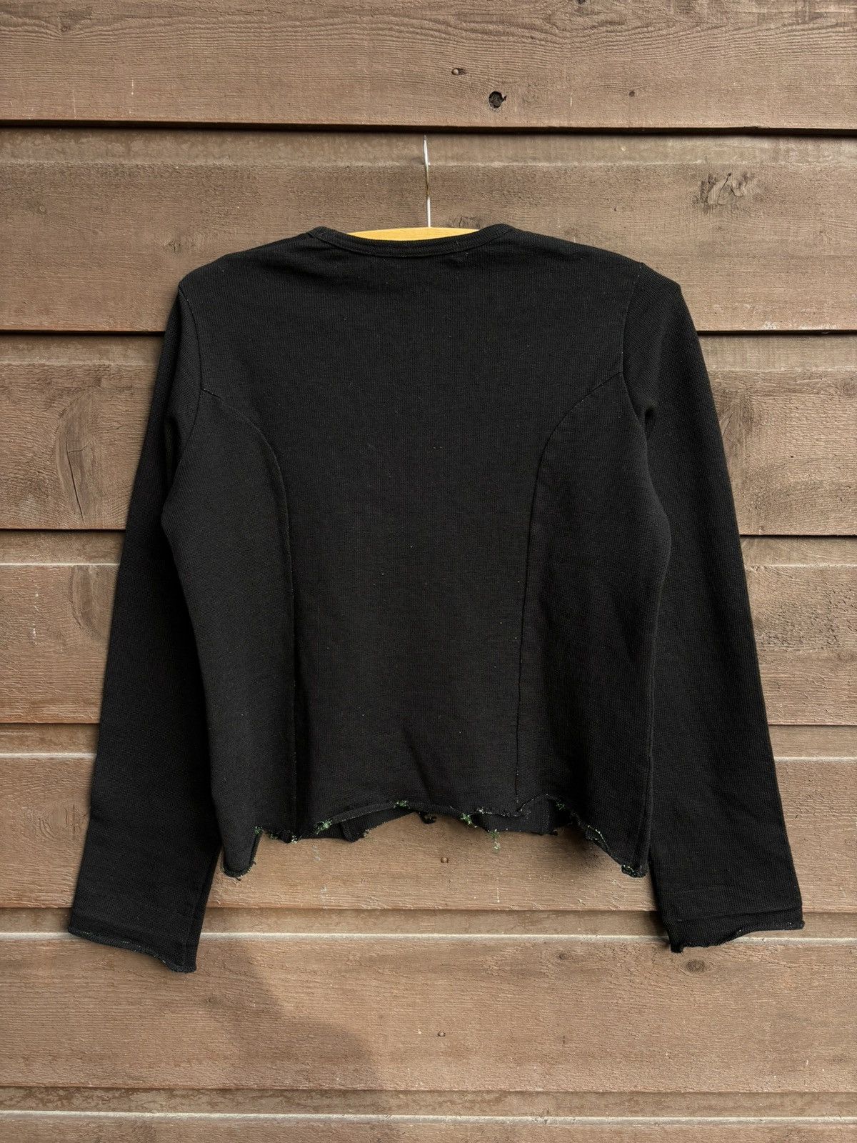 Junya Watanabe 2002 archive junya watanabe panelled knit raw hem sweater Size S / US 4 / IT 40 - 2 Thumbnail