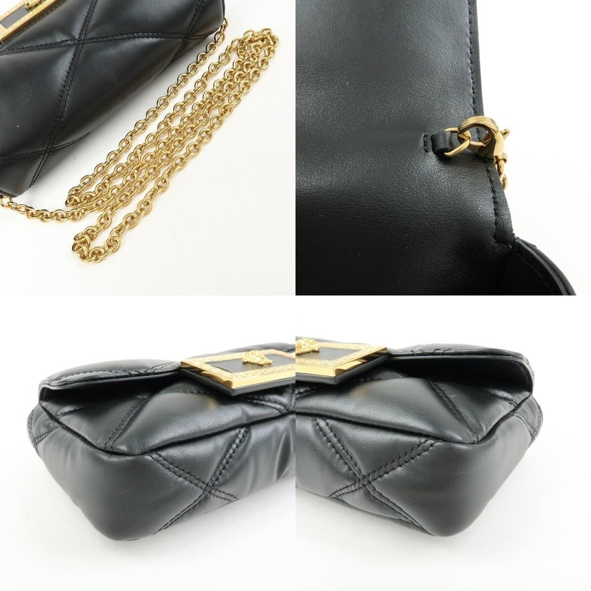 Versace Versace Medusa Quilted Lambskin Flap Bag Black Size ONE SIZE - 4 Thumbnail