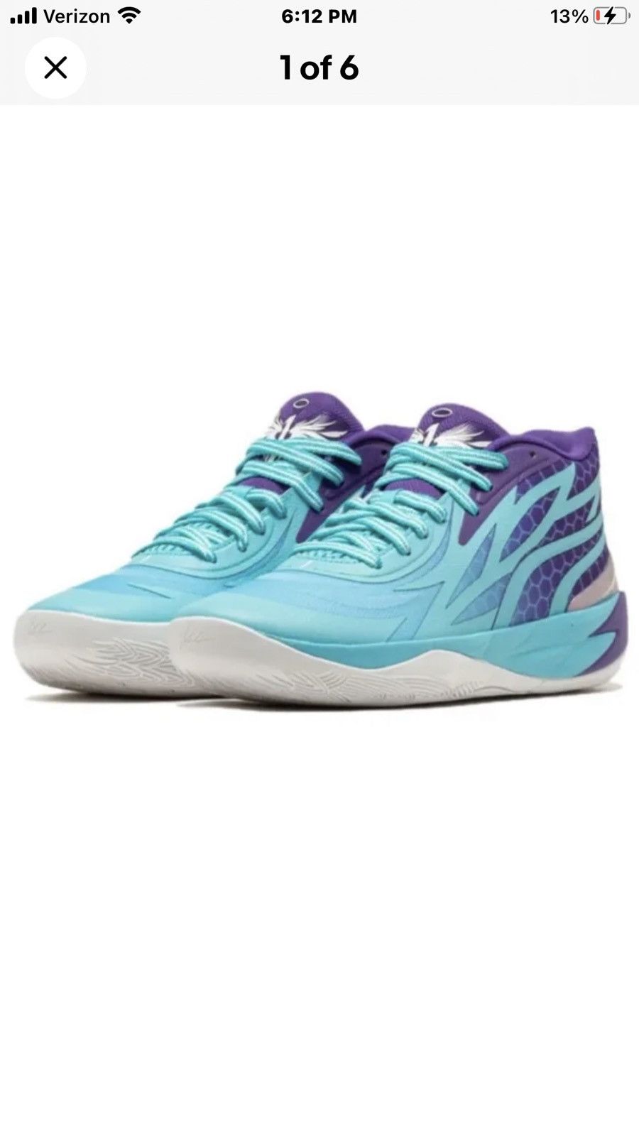 image of Puma Lamelo Ball Mb.02 Queen City Shoes Size 10.5 379779-01 in Purple, Men's