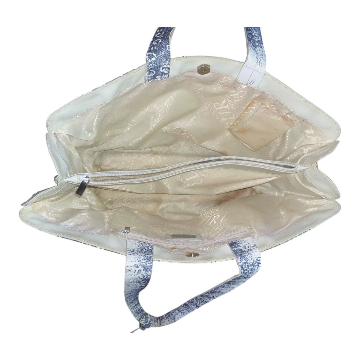 Furla FURLA Tote White Design Leather Shoulder Hand Bag Purse Size ONE SIZE - 11 Thumbnail