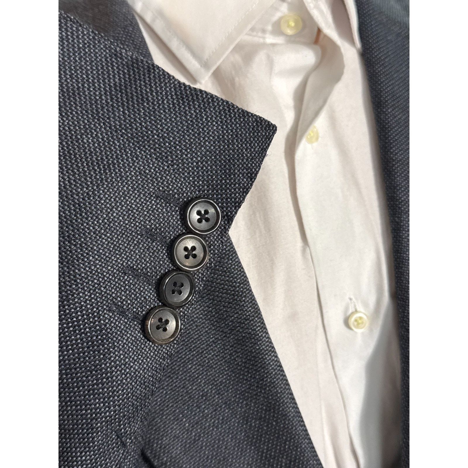 Tom Ford Tom Ford Charcoal Gray Steel Blue Woo Blazer (56R EU) 46R US Size 46L - 9 Thumbnail