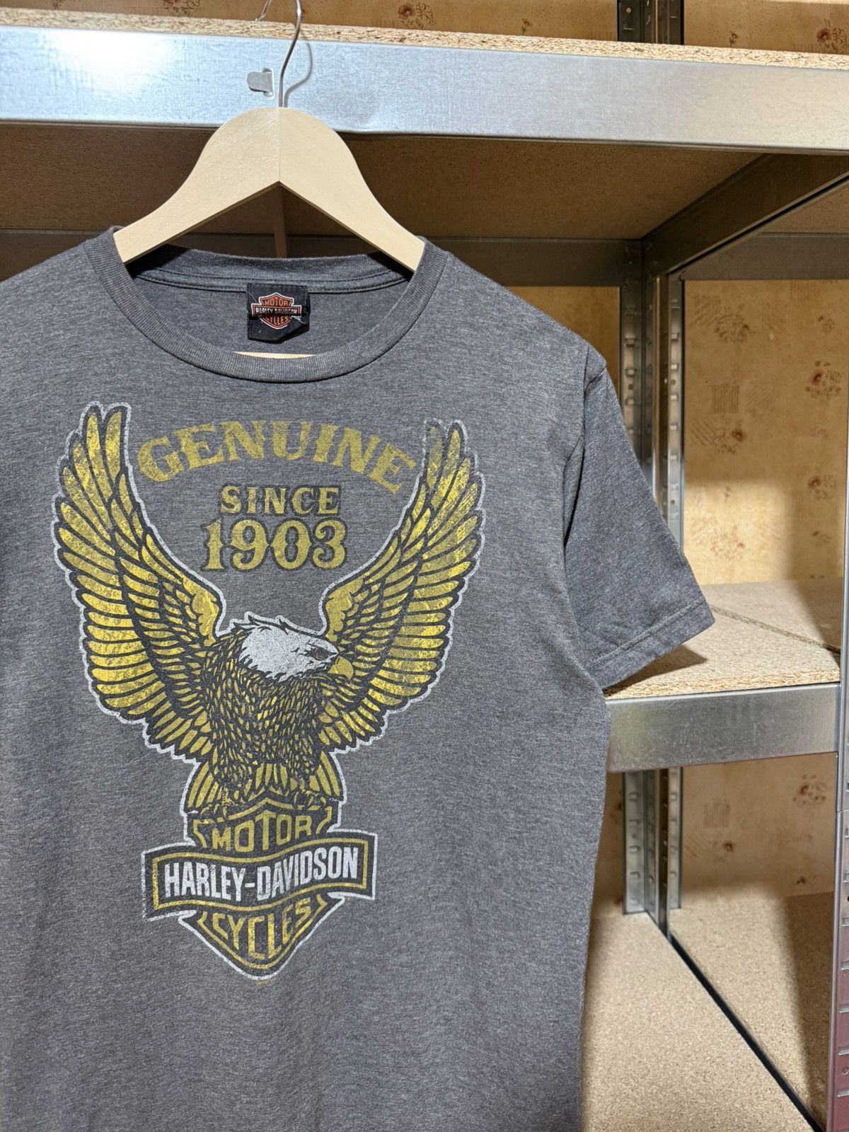 Band Tees × Harley Davidson × Vintage Vintage 2014 Harley Davidson Motorcycles Eagle Retro T-Shirt Size US M / EU 48-50 / 2 - 3 Thumbnail
