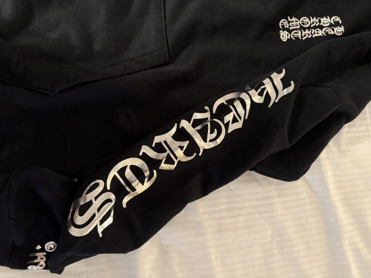 Chrome Hearts Chrome Hearts 1988 Metallic Silver Foil Black Hoodie Size US L / EU 52-54 / 3 - 5 Thumbnail