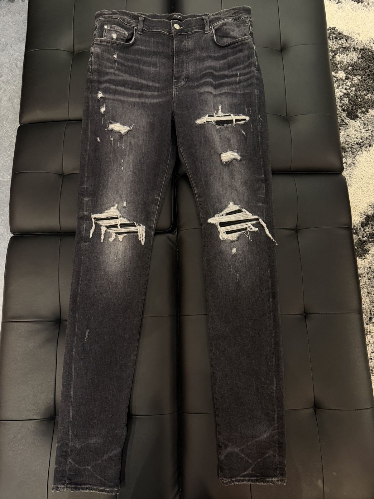 Amiri Size 38 - Amiri MX1 Black Denim $1090 Retail Size US 38 / EU 54 - 1 Thumbnail