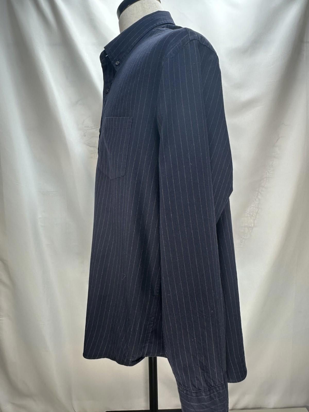 J.Crew J. Crew Pinstripe 100% Cotton Button Down Shirt Black Men XL Size US XL / EU 56 / 4 - 2 Thumbnail